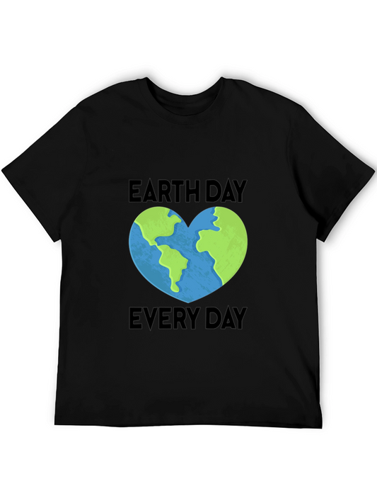 Earth Day Every Day T-Shirt - Heart Planet Graphic Tee