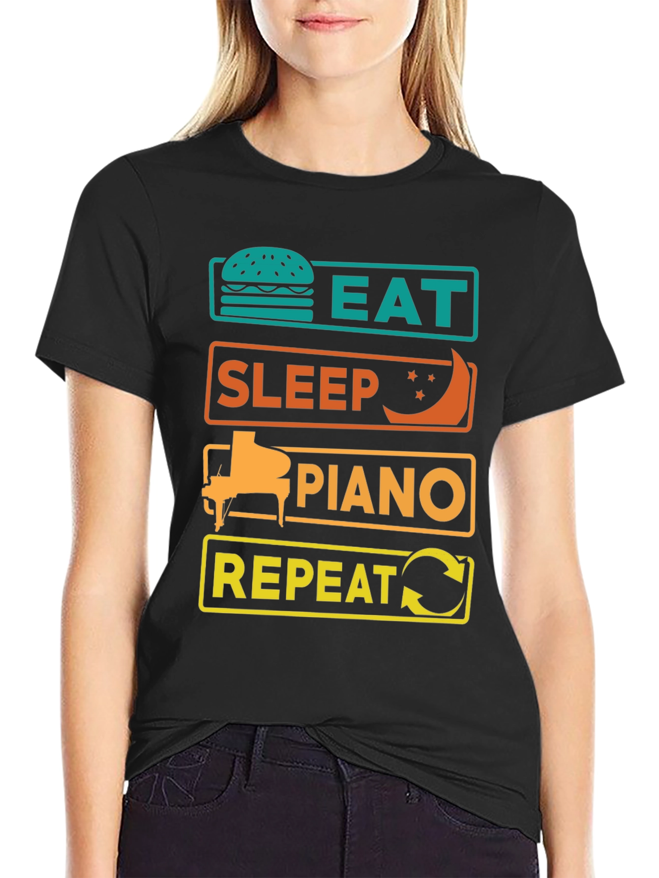 Eat Sleep Piano Repeat T-Shirt