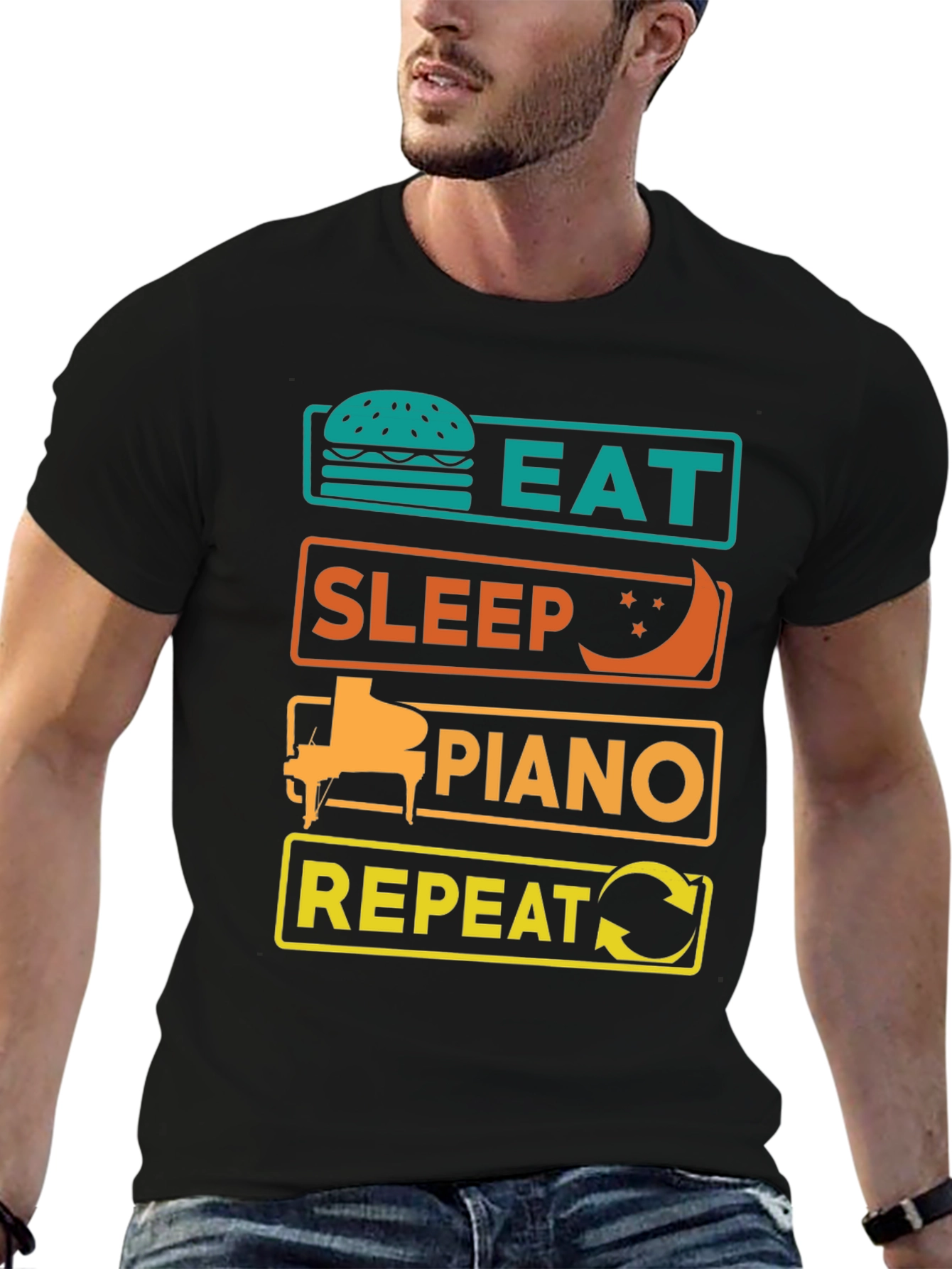 Eat Sleep Piano Repeat T-Shirt
