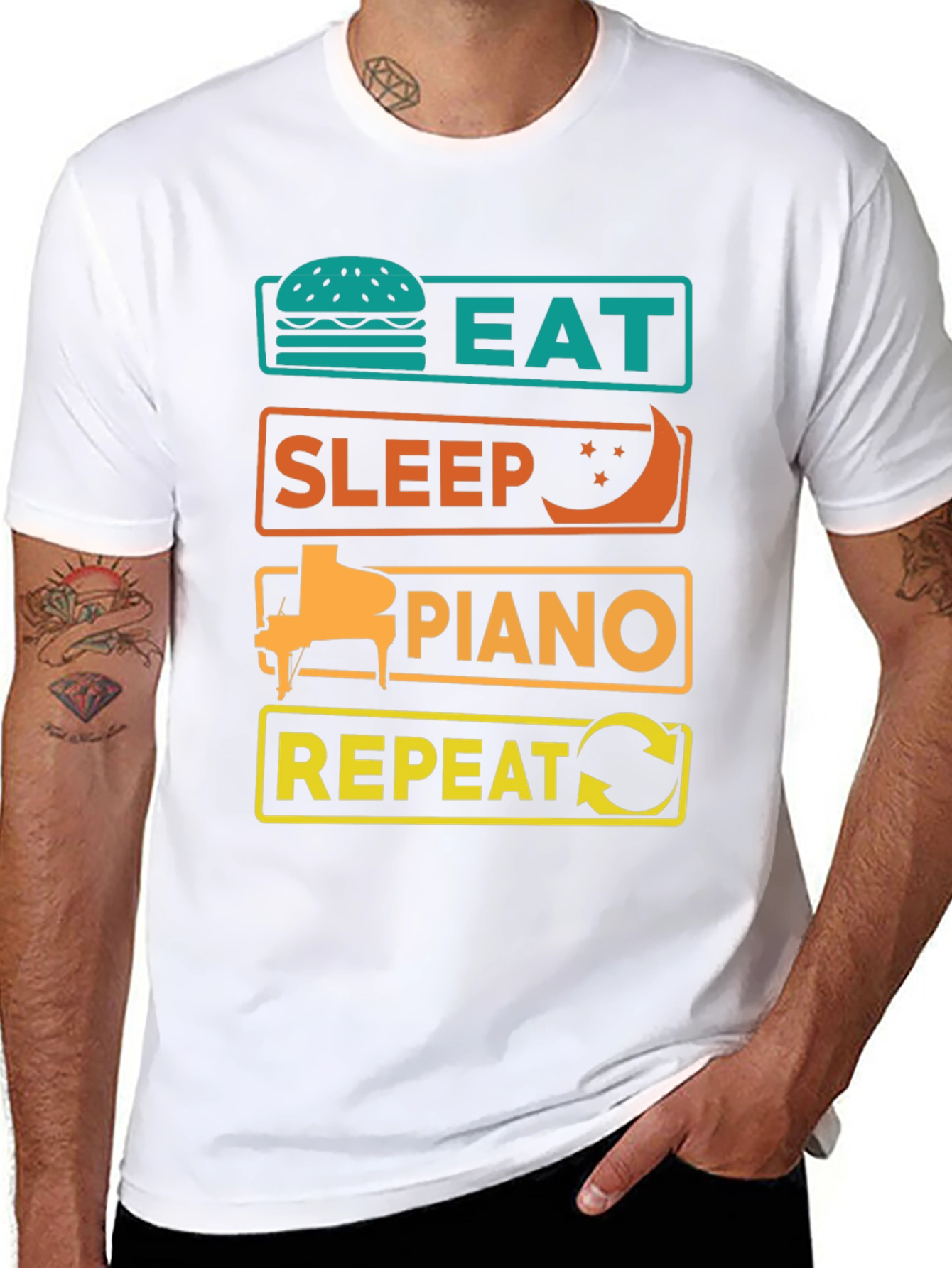 Eat Sleep Piano Repeat T-Shirt