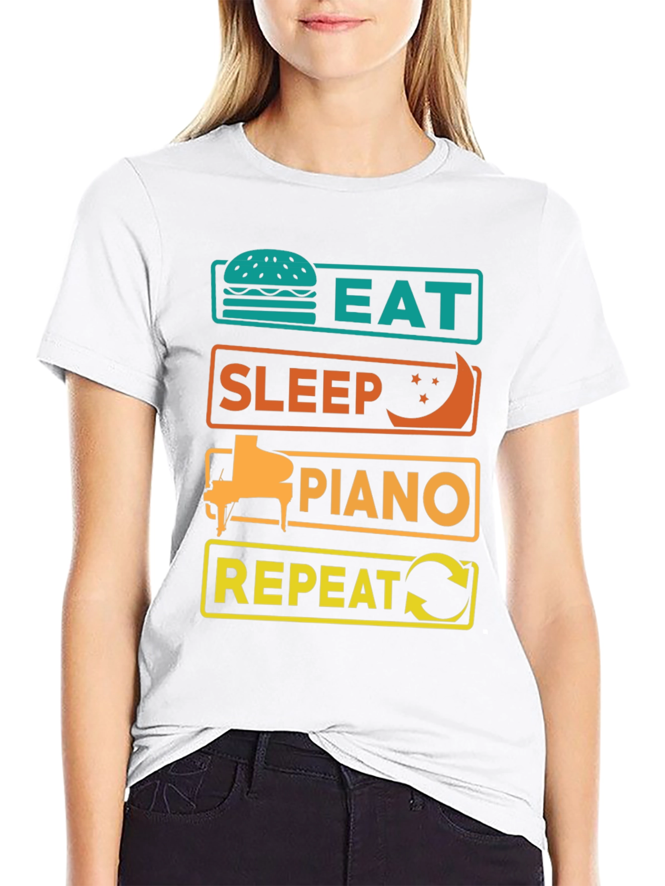 Eat Sleep Piano Repeat T-Shirt