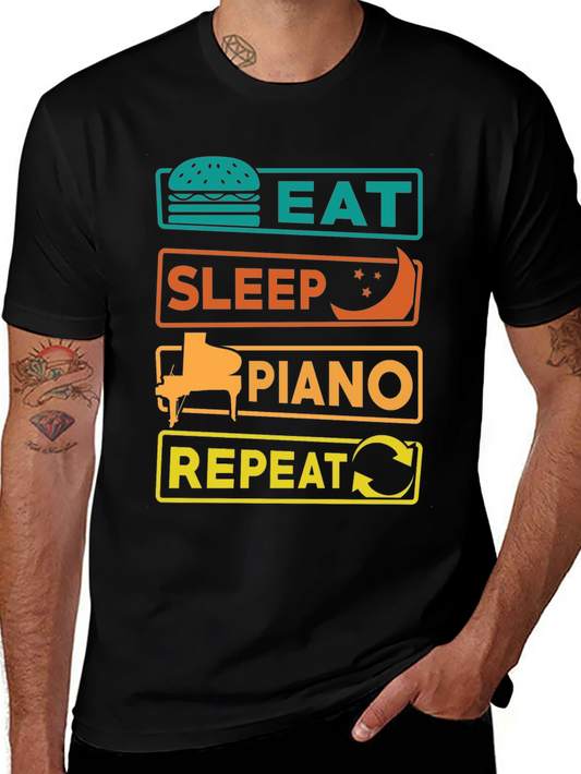 Eat Sleep Piano Repeat T-Shirt