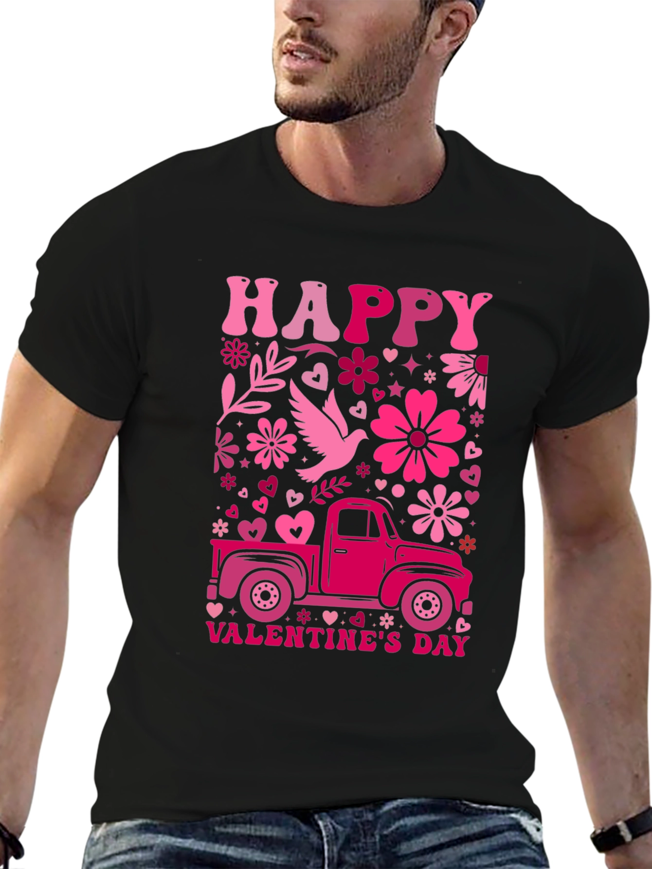Happy Valentines Day Truck T-Shirt