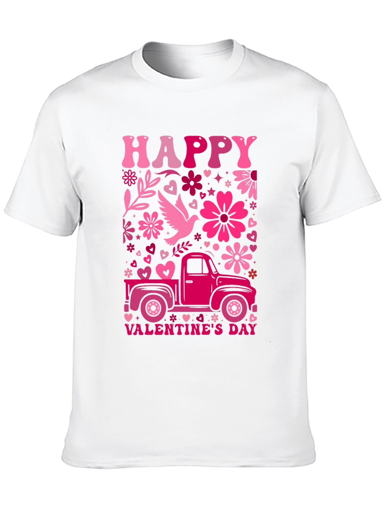 Happy Valentines Day Truck T-Shirt