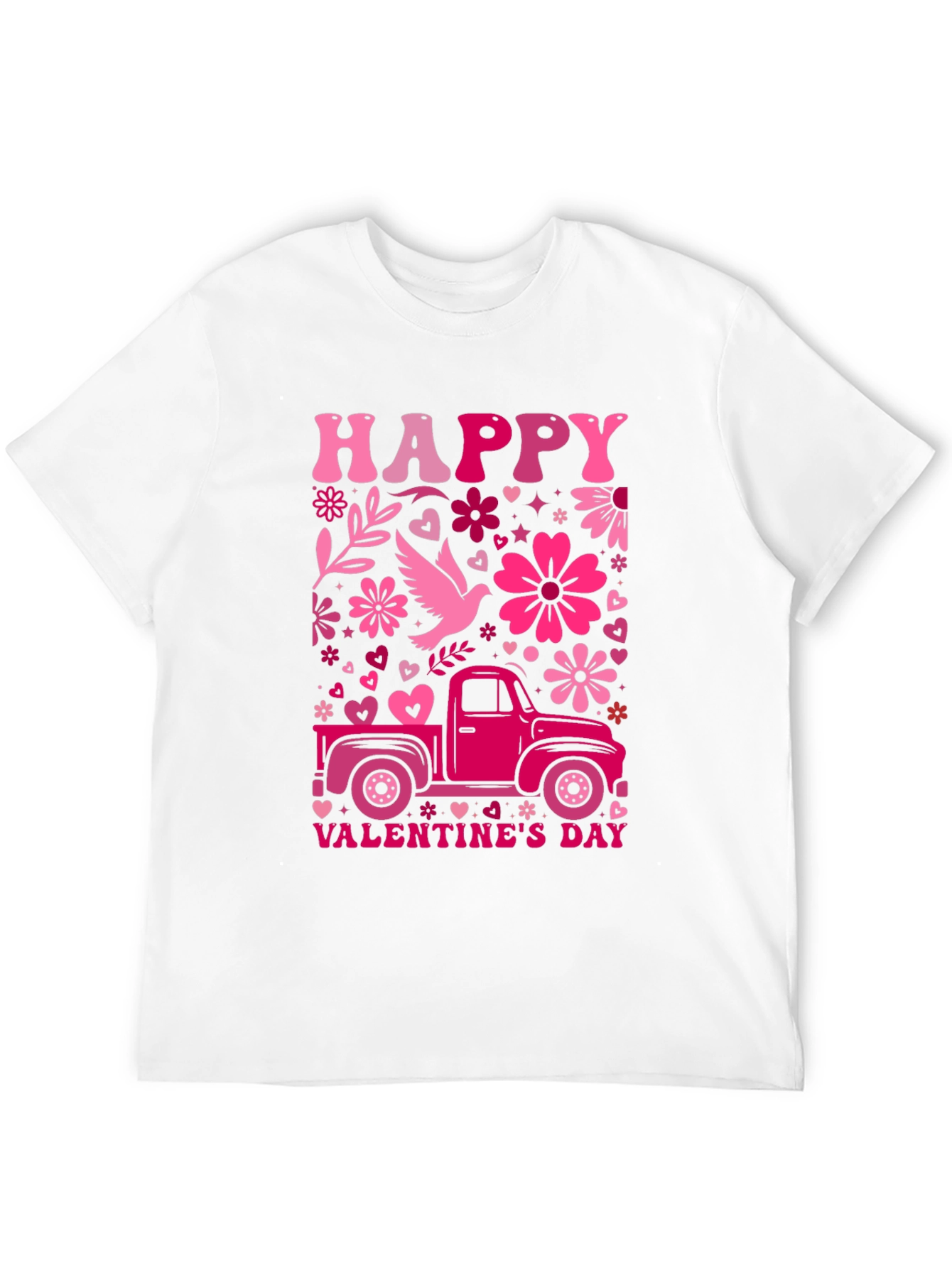 Happy Valentines Day Truck T-Shirt
