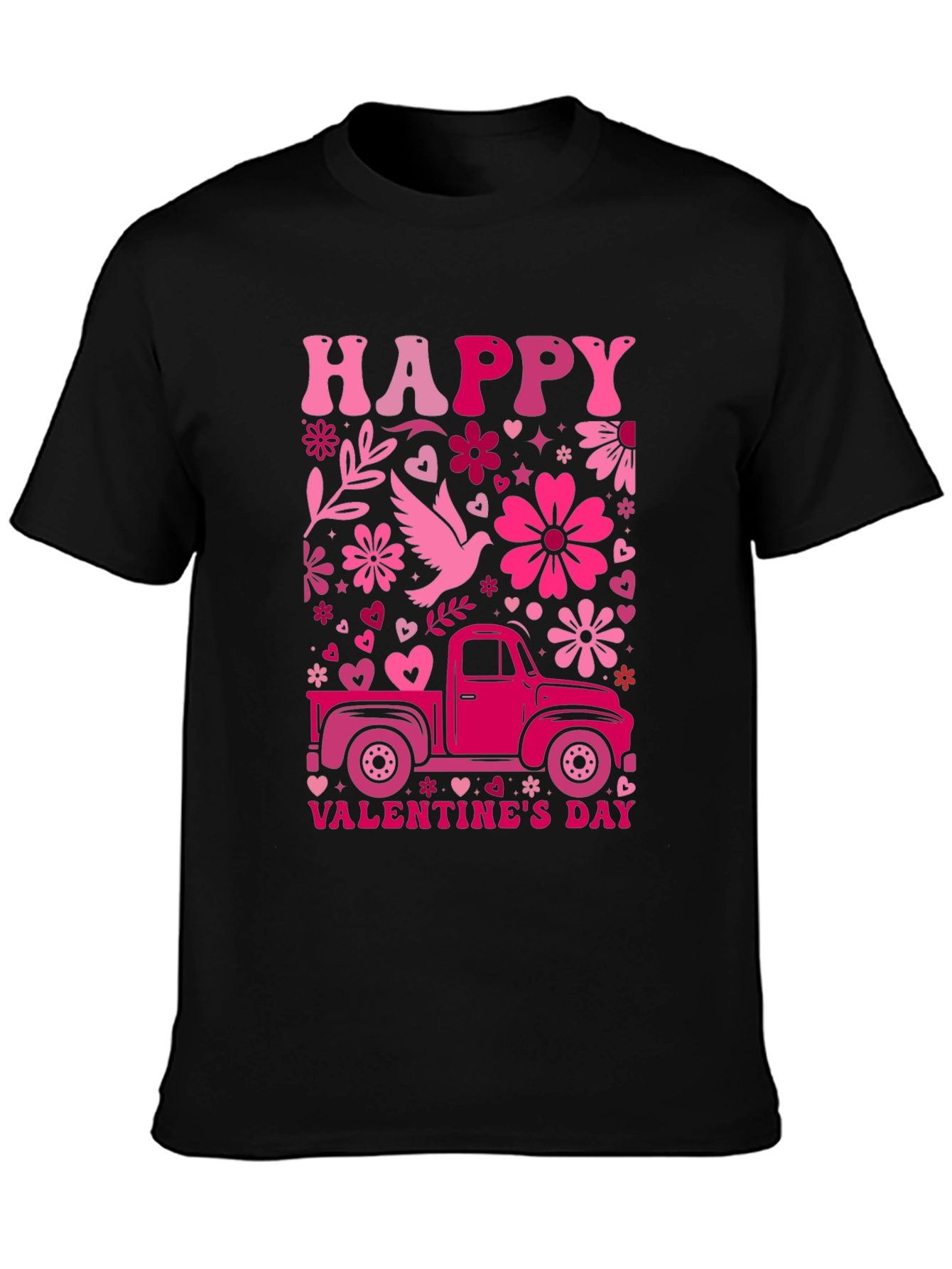 Happy Valentines Day Truck T-Shirt