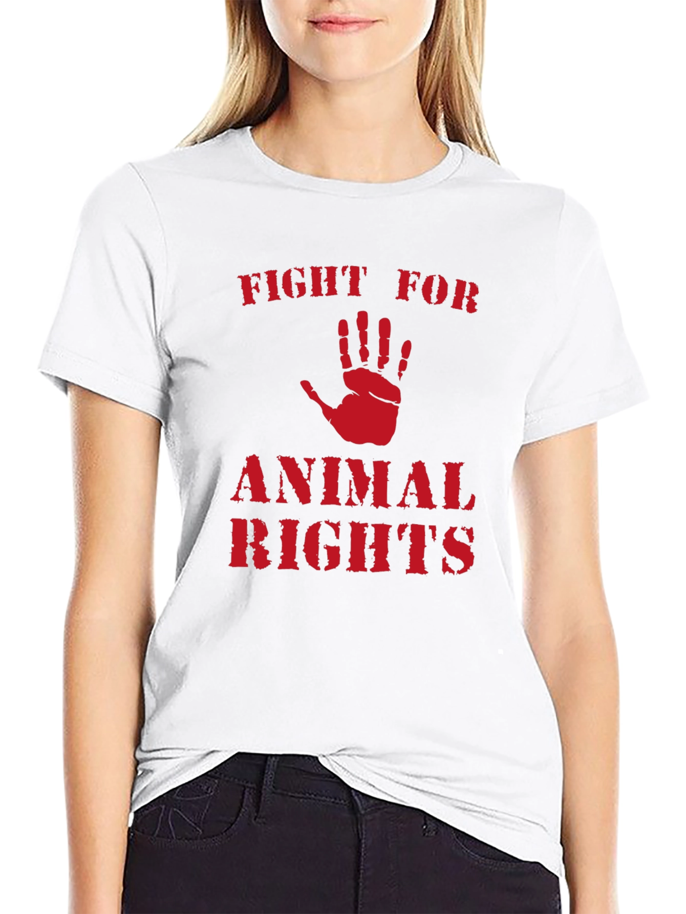 Fight for Animal Rights Graphic Tee - Black