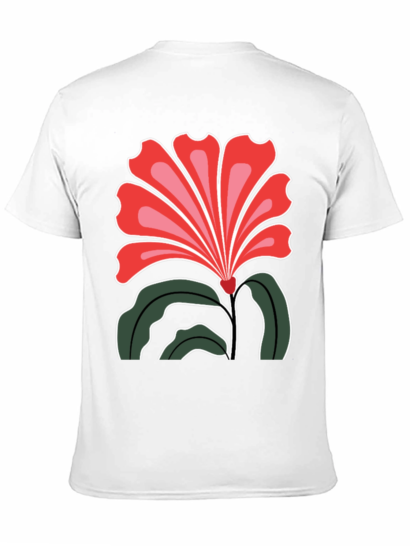 Floral Graphic Print Black T-Shirt