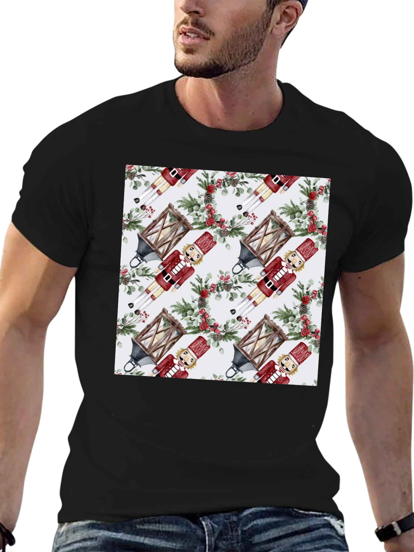 Festive Nutcracker Pattern Tee