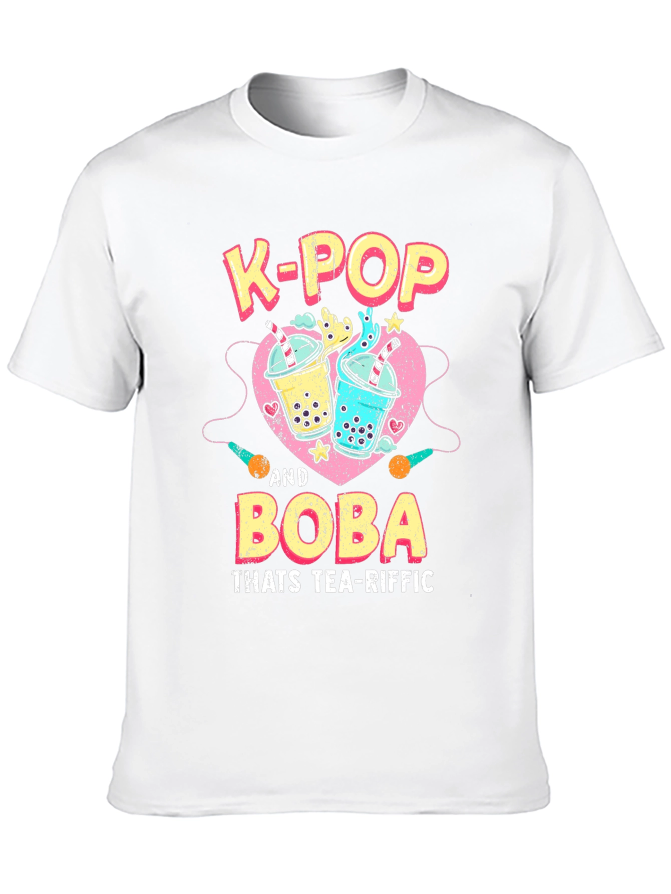 K-Pop and Boba Tea Graphic T-Shirt