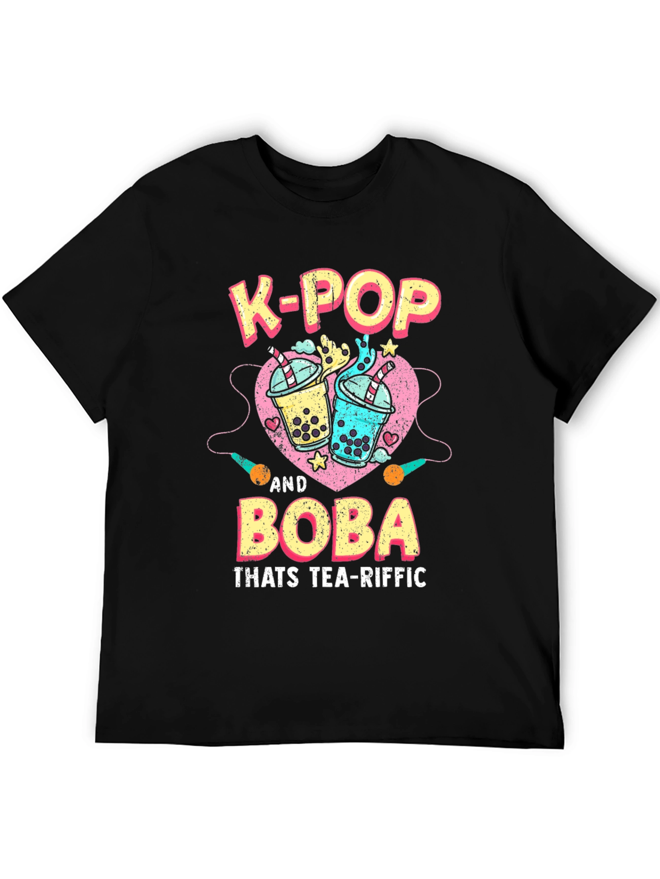 K-Pop and Boba Tea Graphic T-Shirt