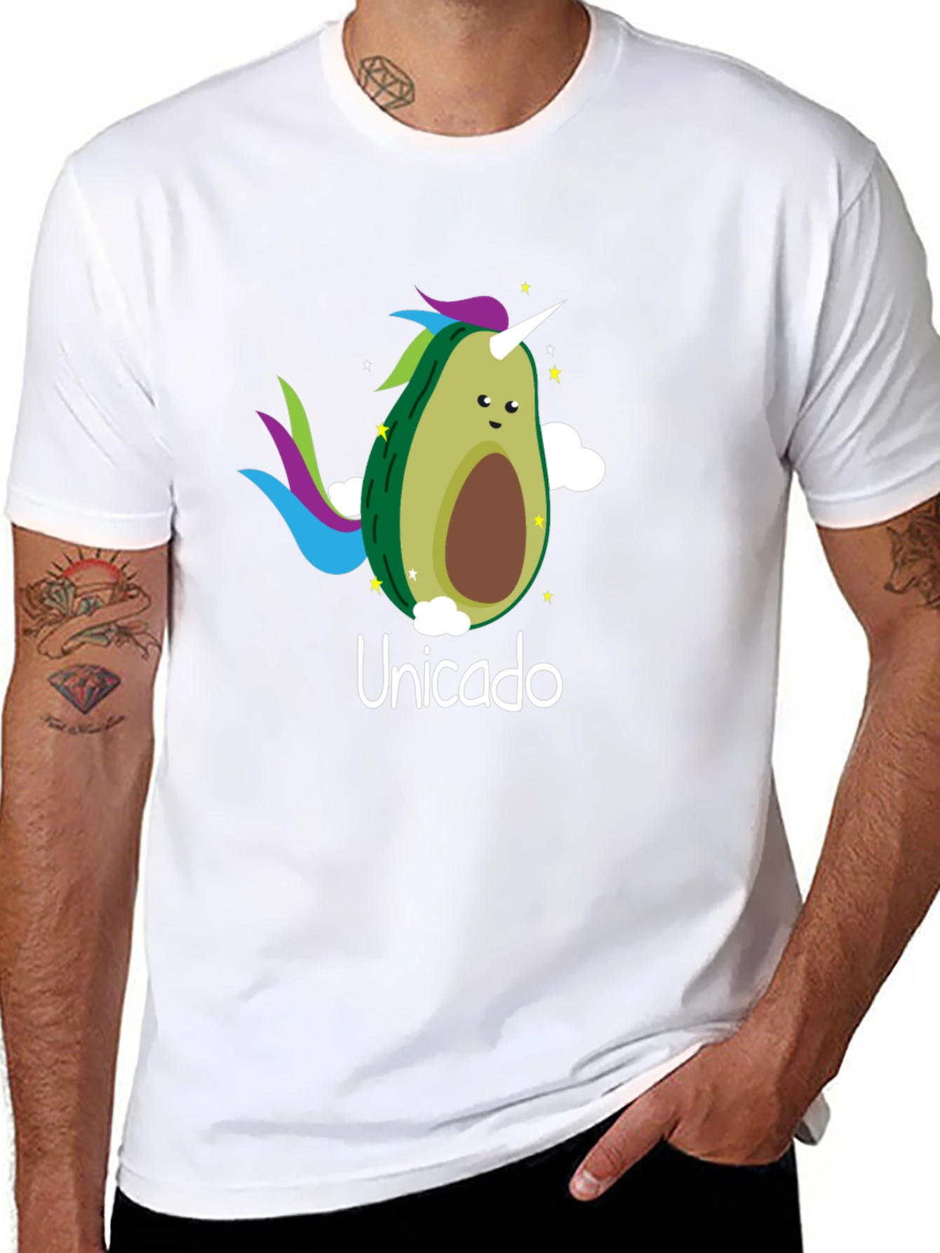 Unicado Avocado Unicorn Black T-Shirt