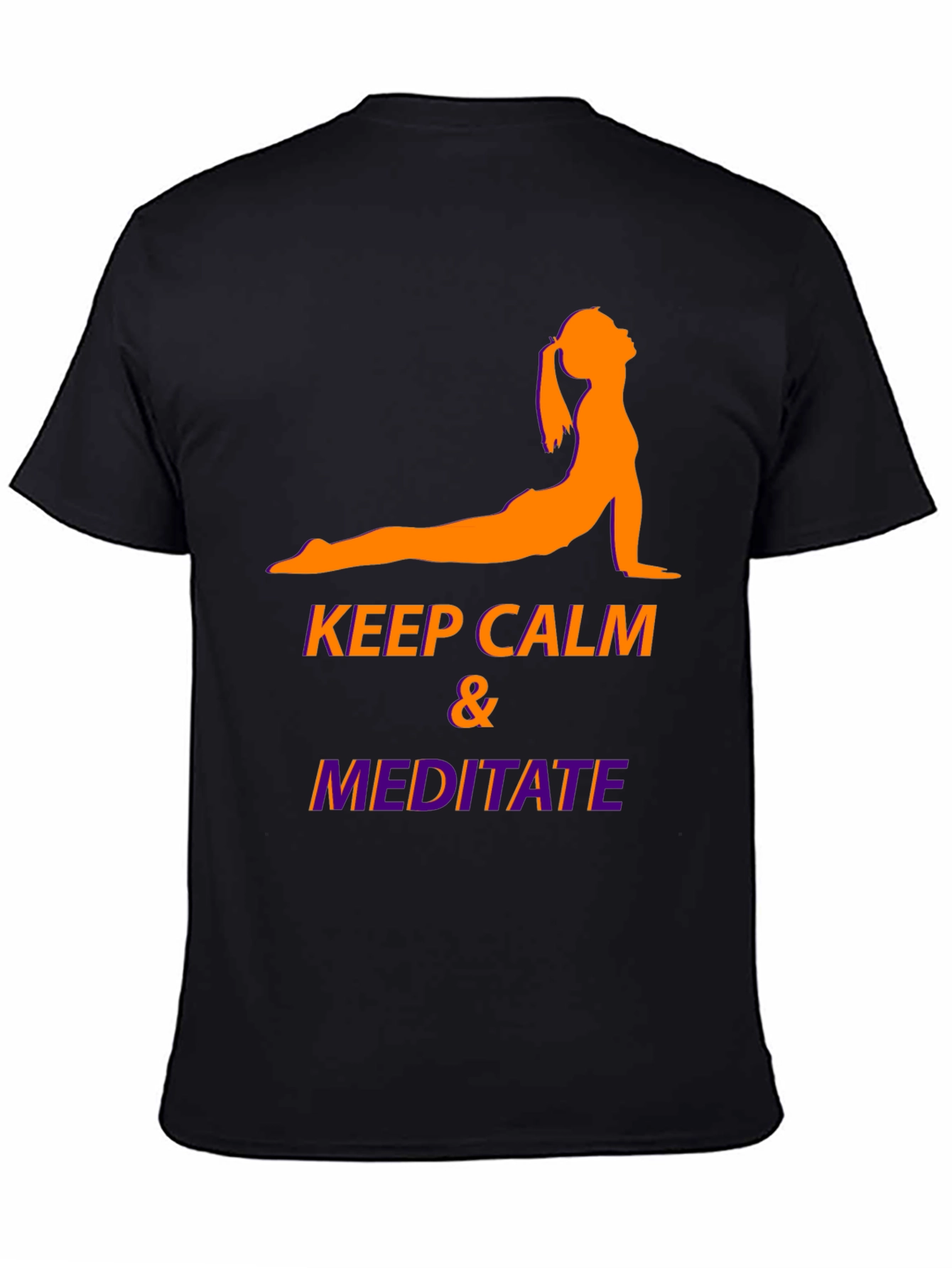 Keep Calm & Meditate Black Graphic Tee