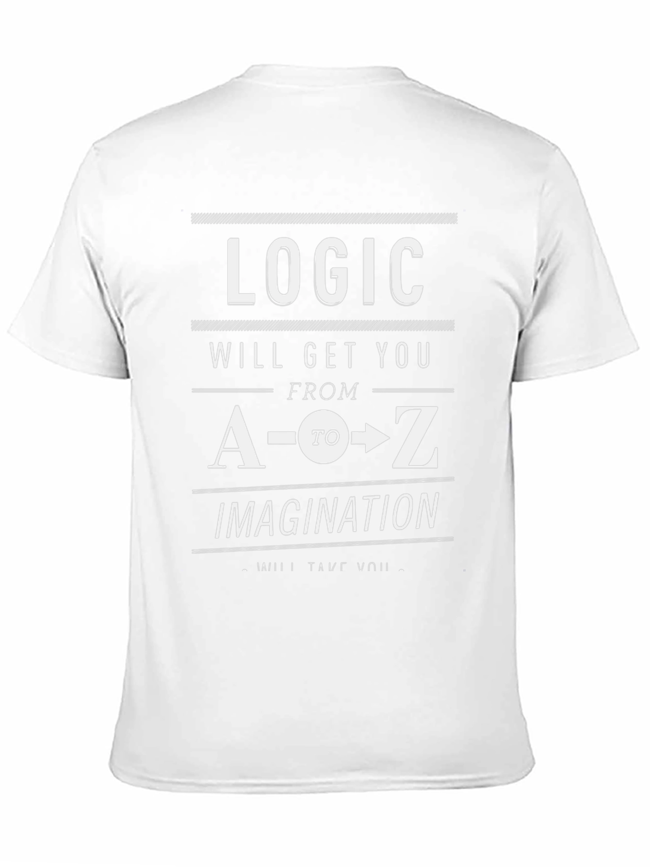 Logic vs Imagination Graphic T-Shirt - Black
