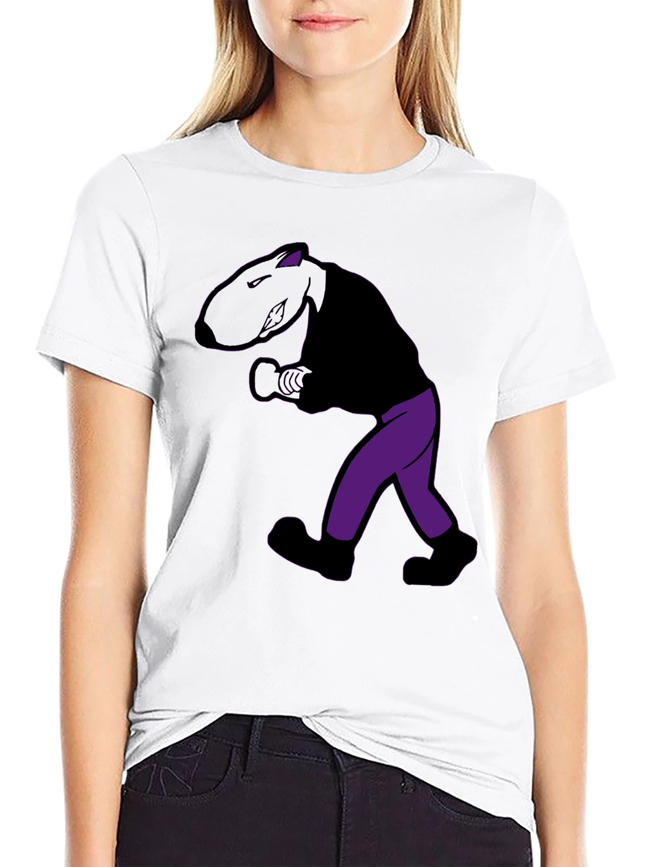 Cool Cartoon Character Graphic Tee - Black