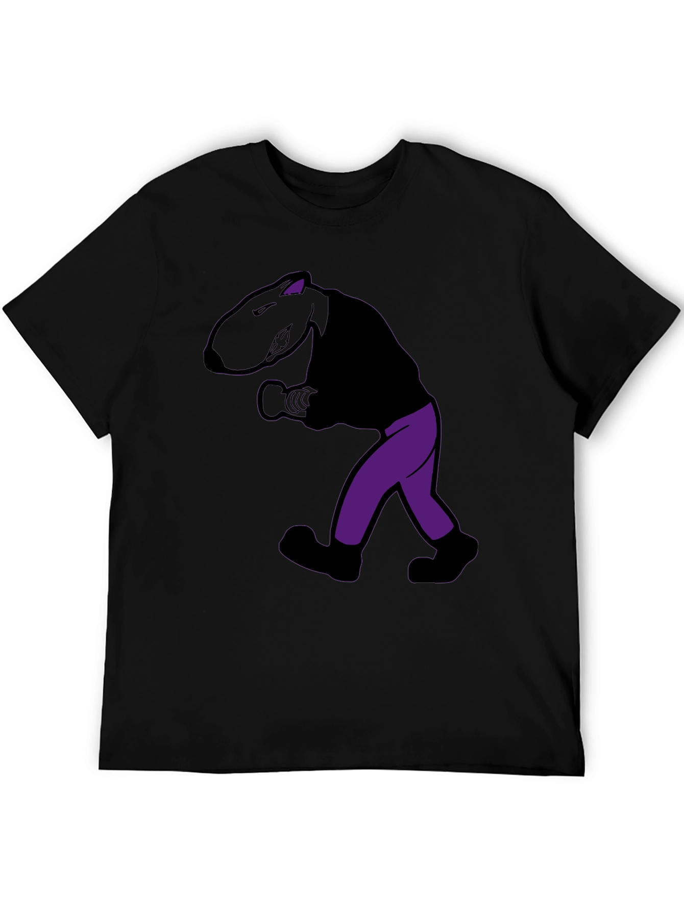 Cool Cartoon Character Graphic Tee - Black