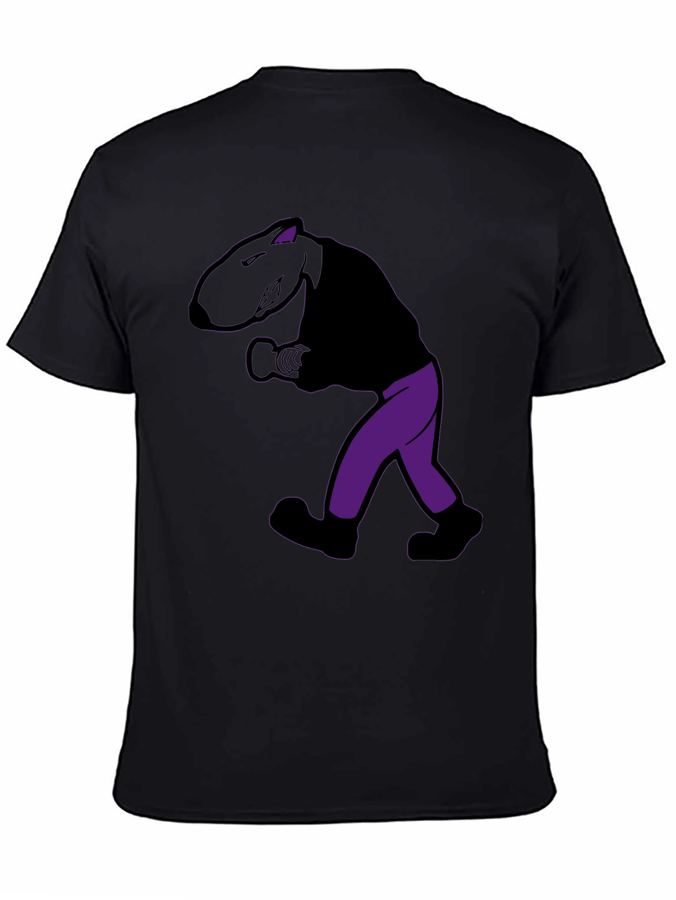 Cool Cartoon Character Graphic Tee - Black