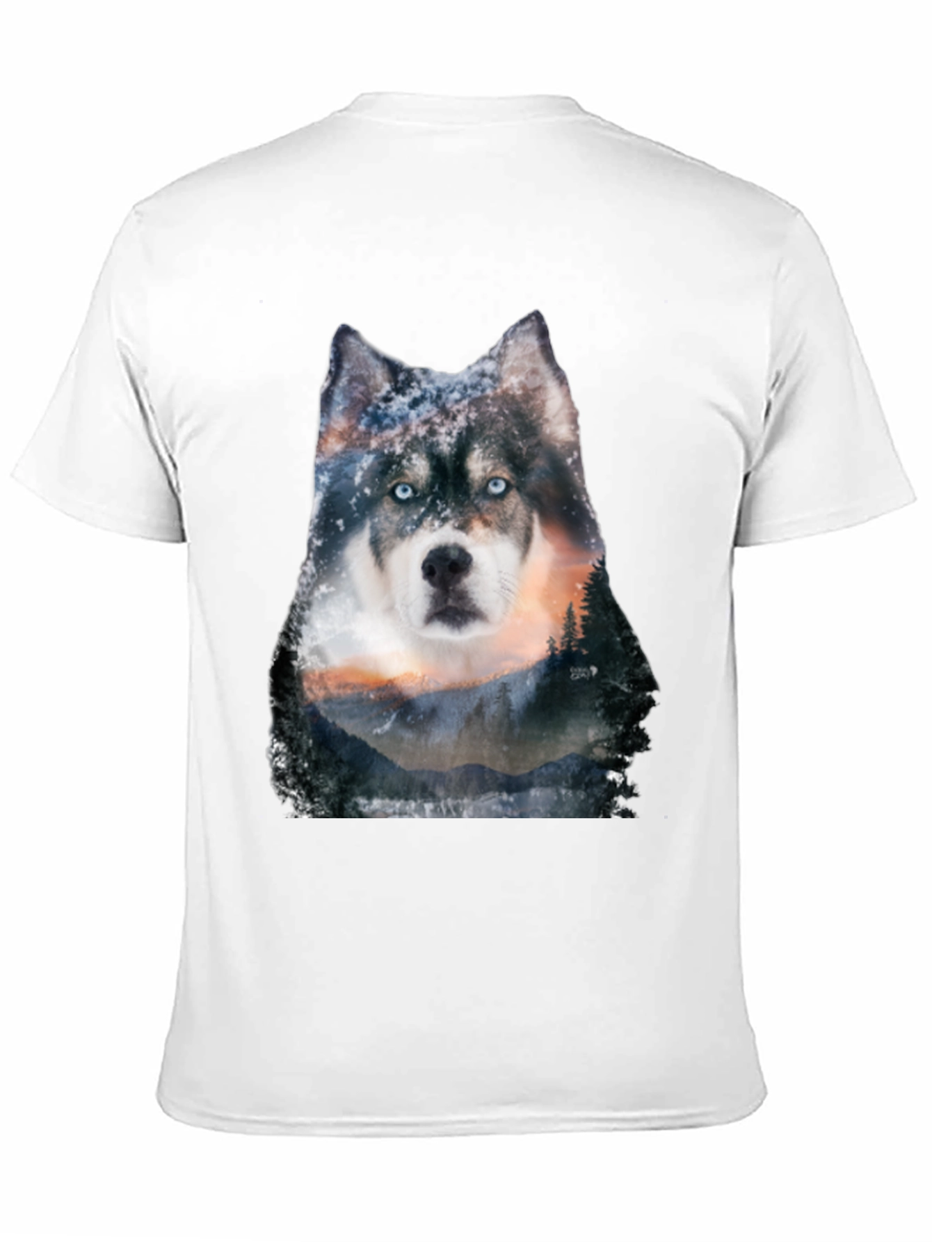 Husky Forest Graphic Tee - Mens Black T-Shirt