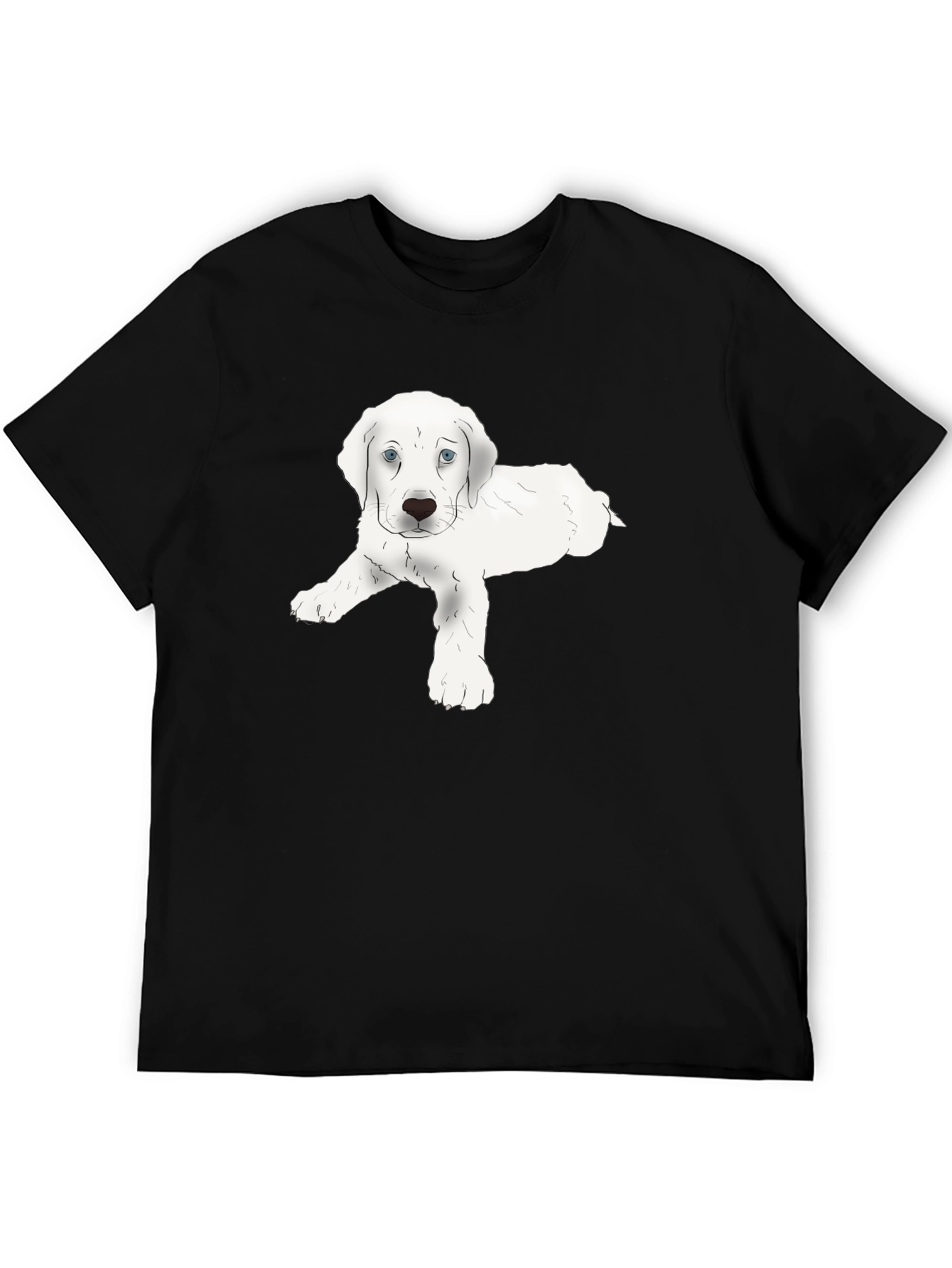 Puppy Graphic Black T-Shirt