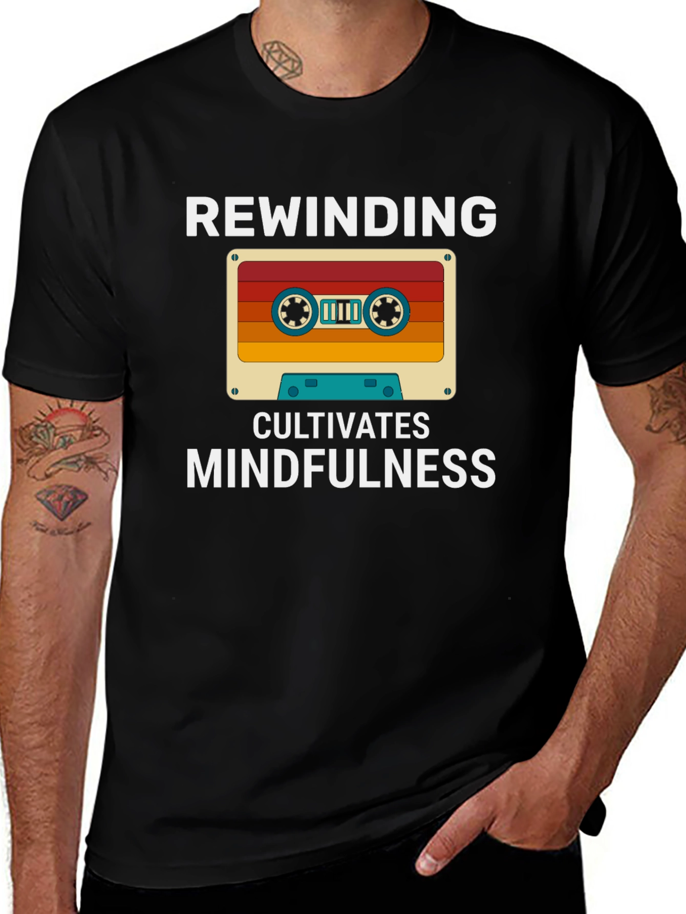 Rewinding Cultivates Mindfulness T-Shirt
