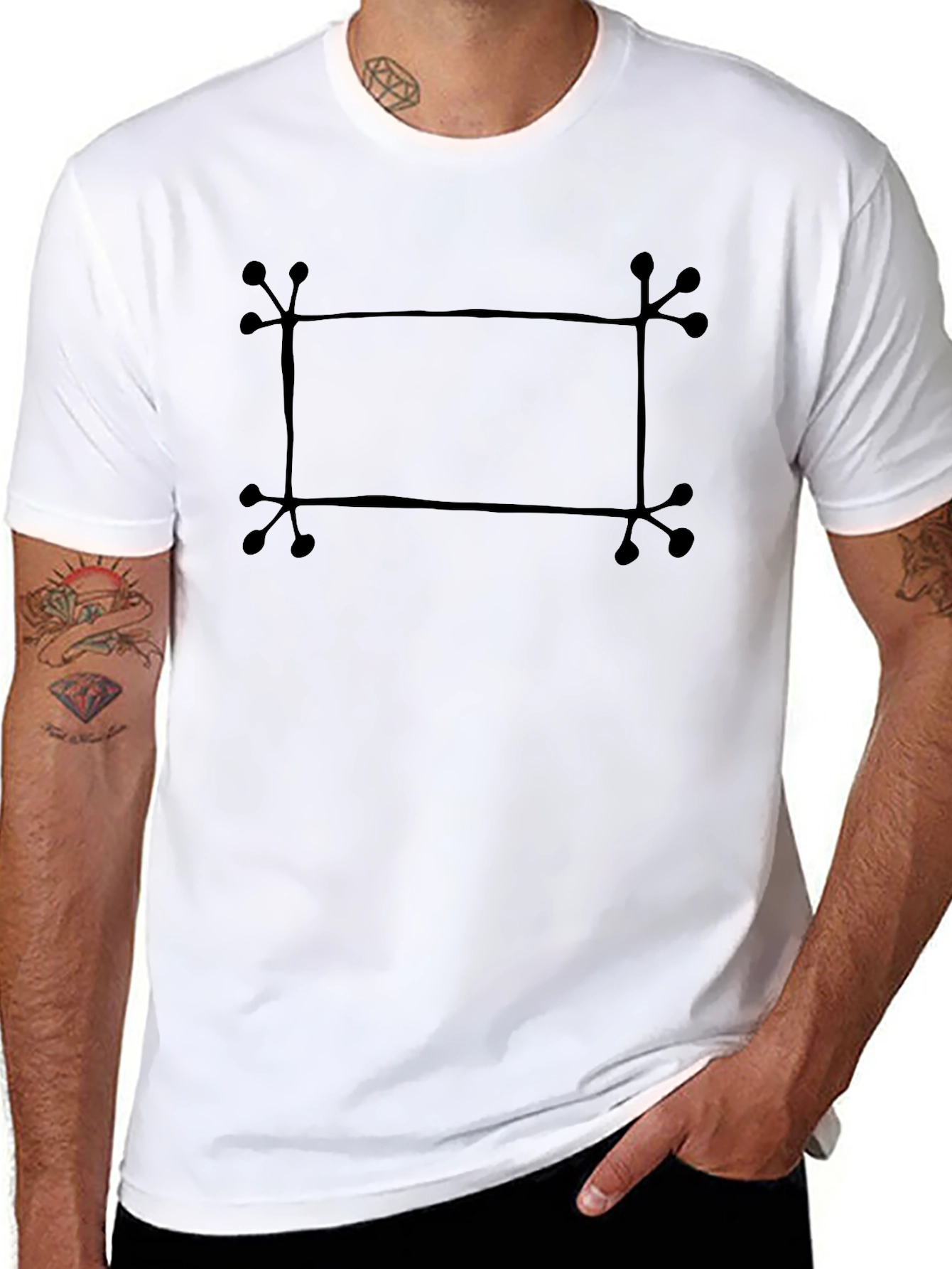 Abstract Rectangle T-Shirt - Modern Minimalist Design