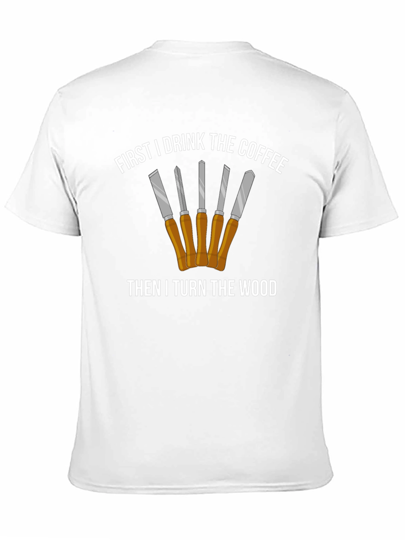 First Coffee Then Woodturning Tee - Black