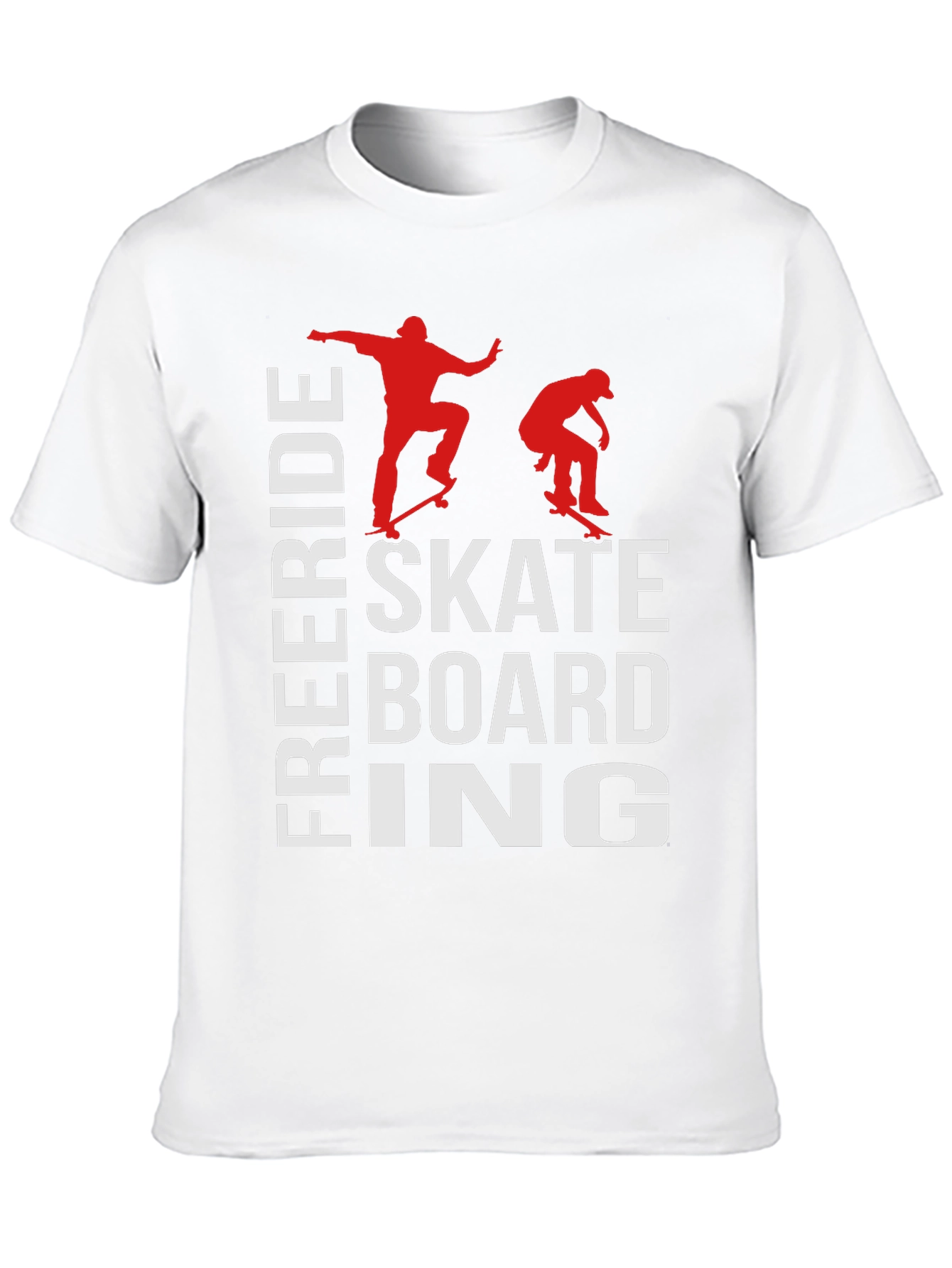 Freeride Skateboarding Graphic T-Shirt - Black