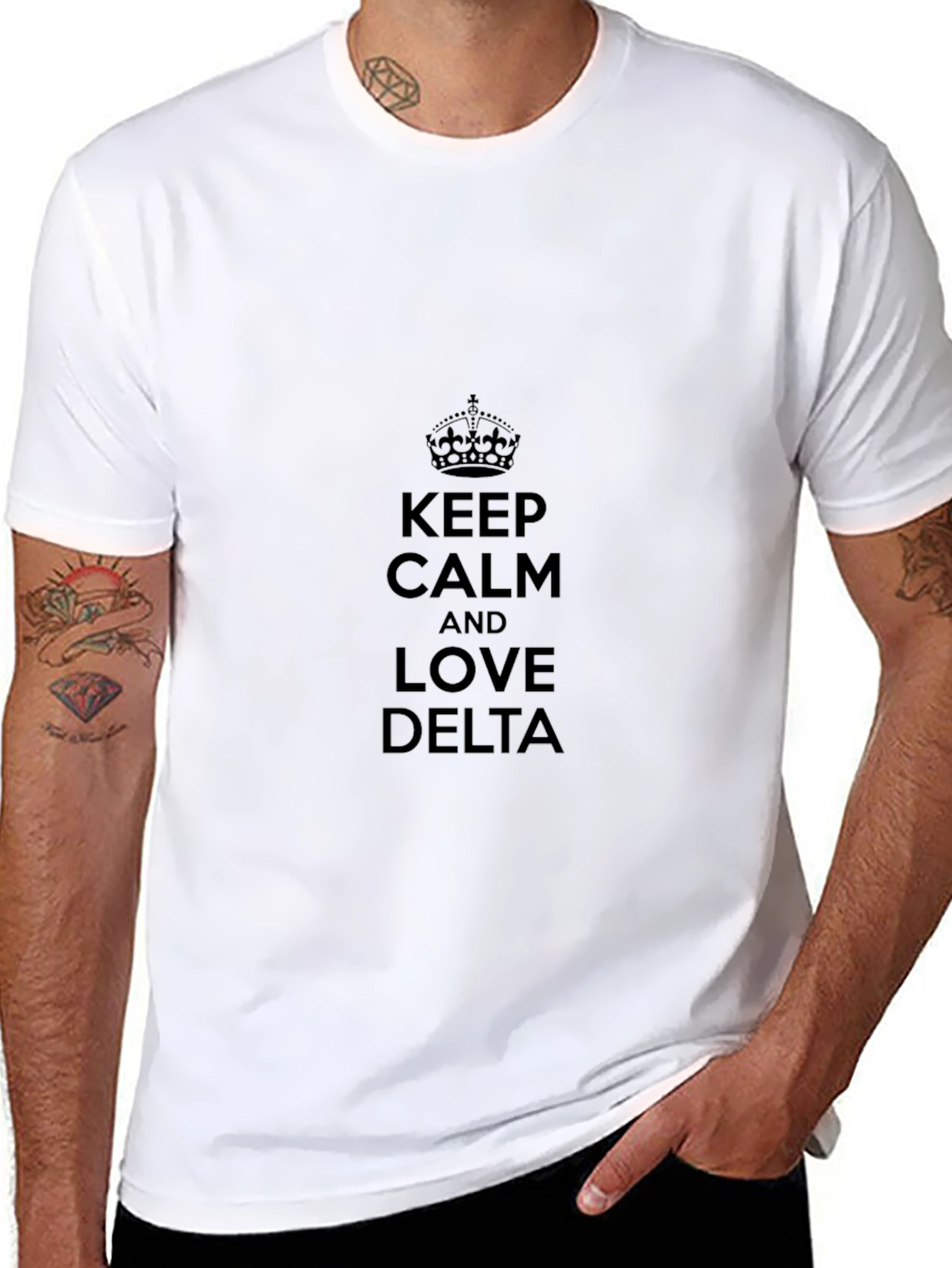 Keep Calm and Love Delta Black T-Shirt