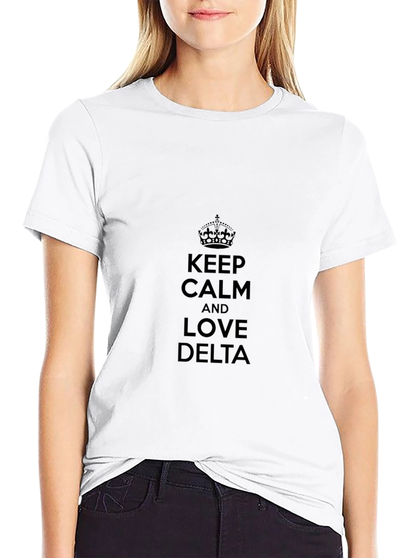 Keep Calm and Love Delta Black T-Shirt