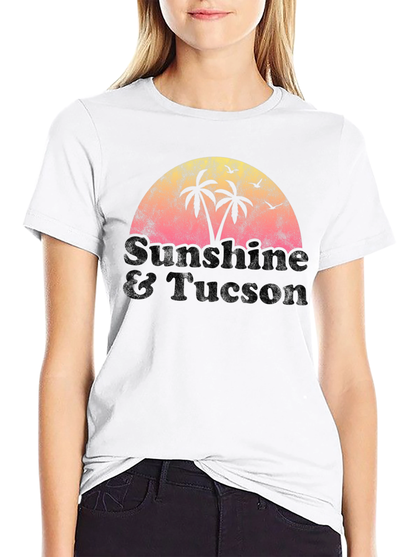 Sunshine & Tucson Retro Palm Tree T-Shirt
