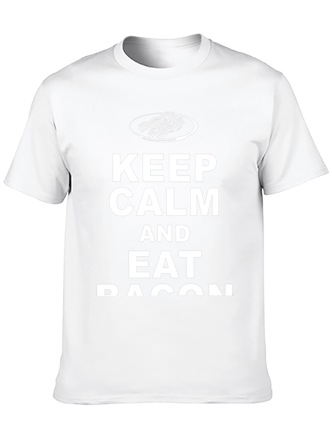 Keep Calm and Eat Bacon T-Shirt Black
