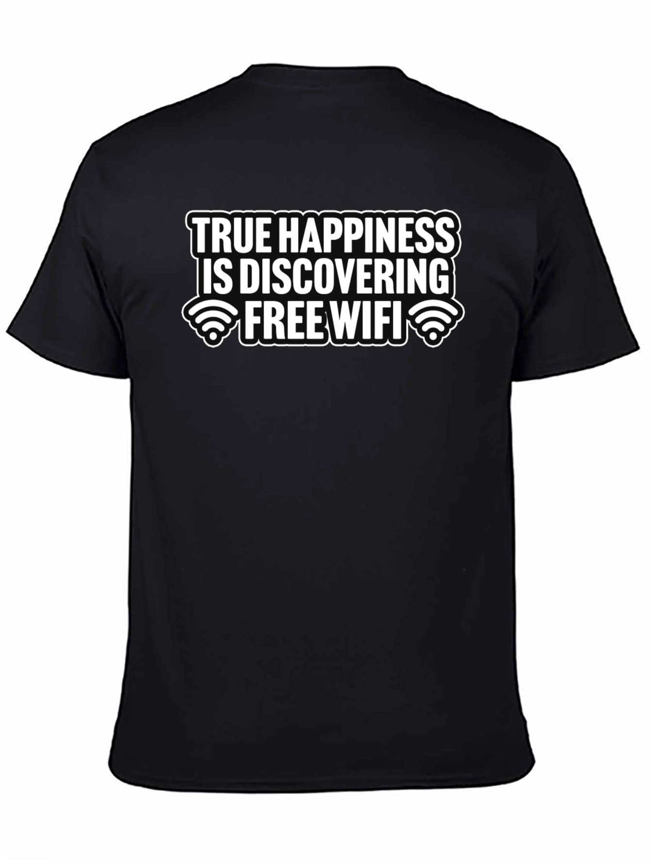True Happiness Free WiFi Graphic Tee - Black