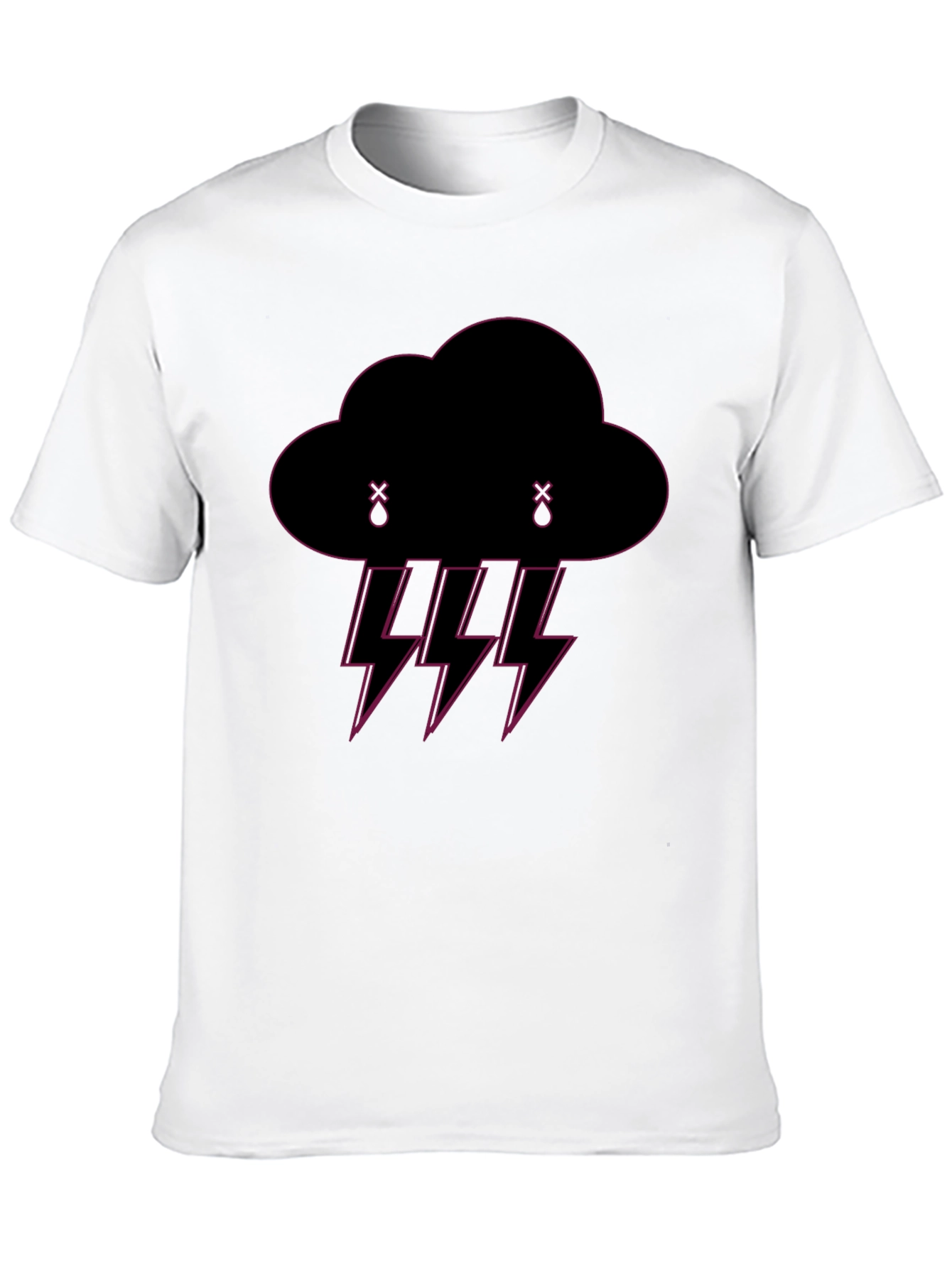 Rain Cloud Graphic Black T-Shirt