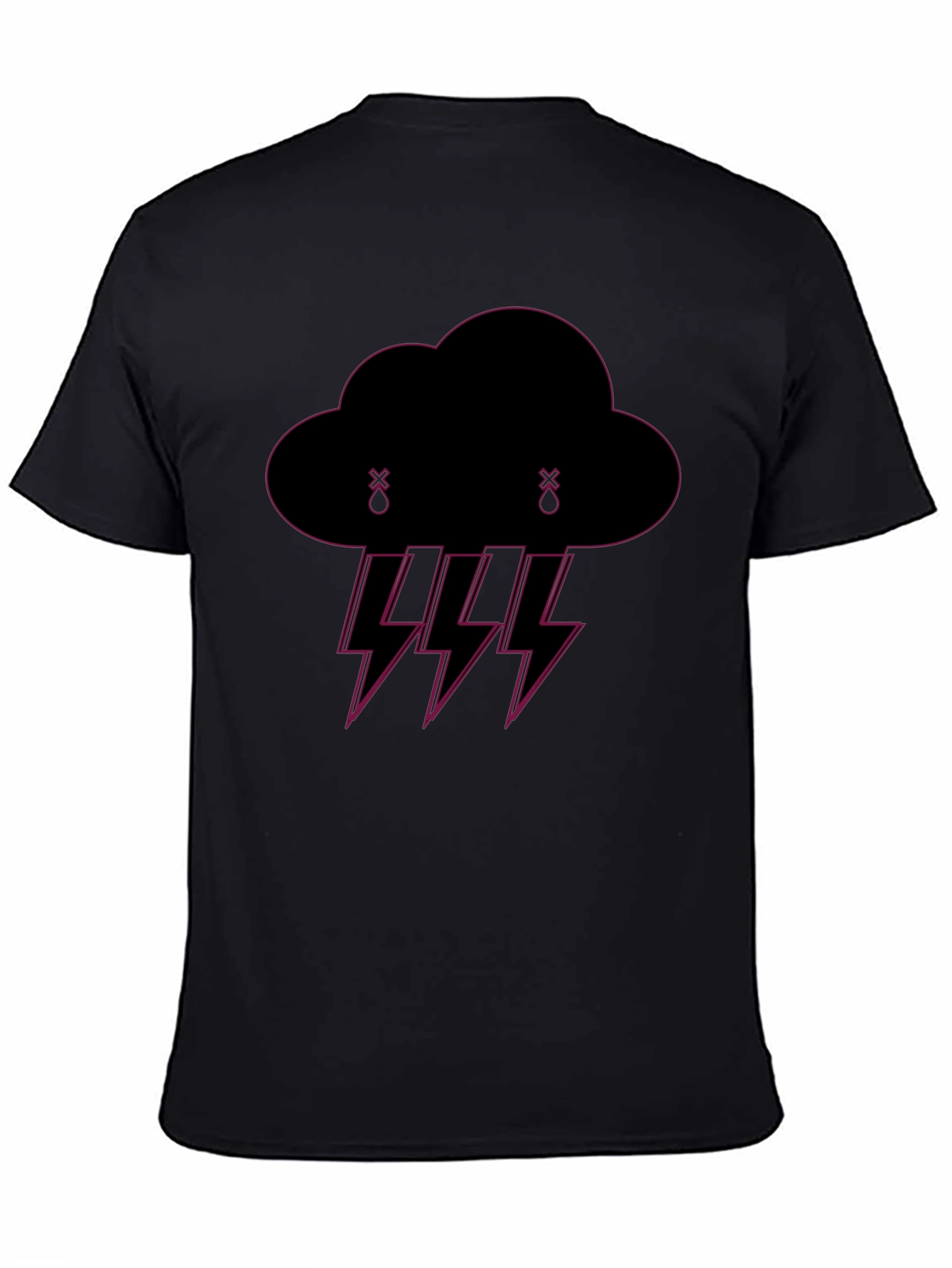 Rain Cloud Graphic Black T-Shirt
