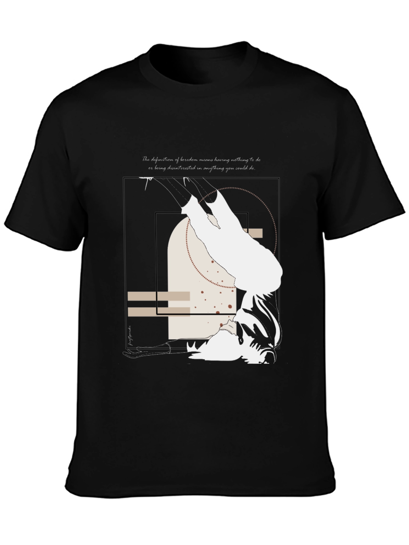 Abstract Graphic Print Crew Neck T-Shirt