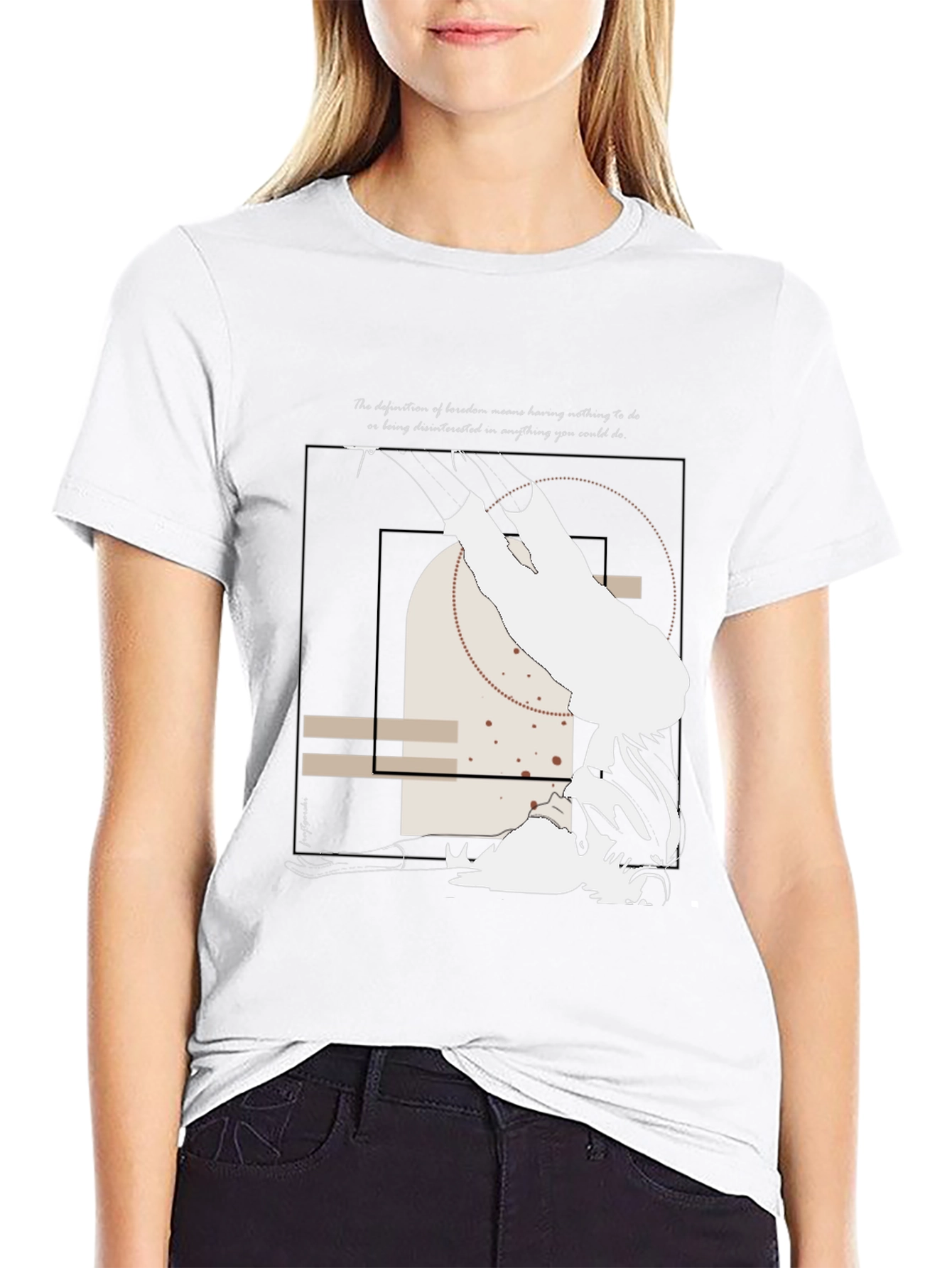 Abstract Graphic Print Crew Neck T-Shirt