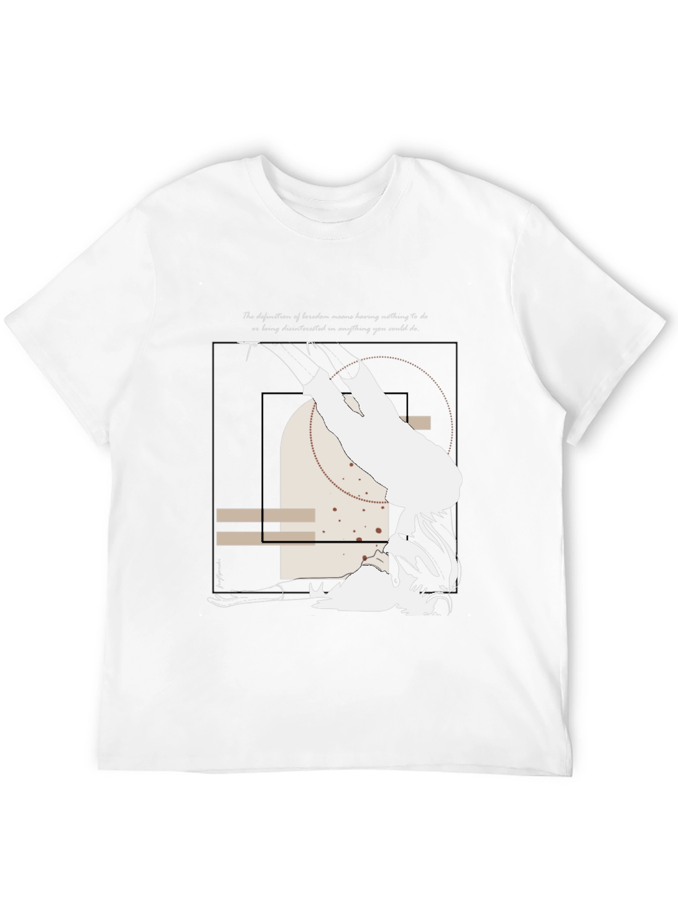 Abstract Graphic Print Crew Neck T-Shirt