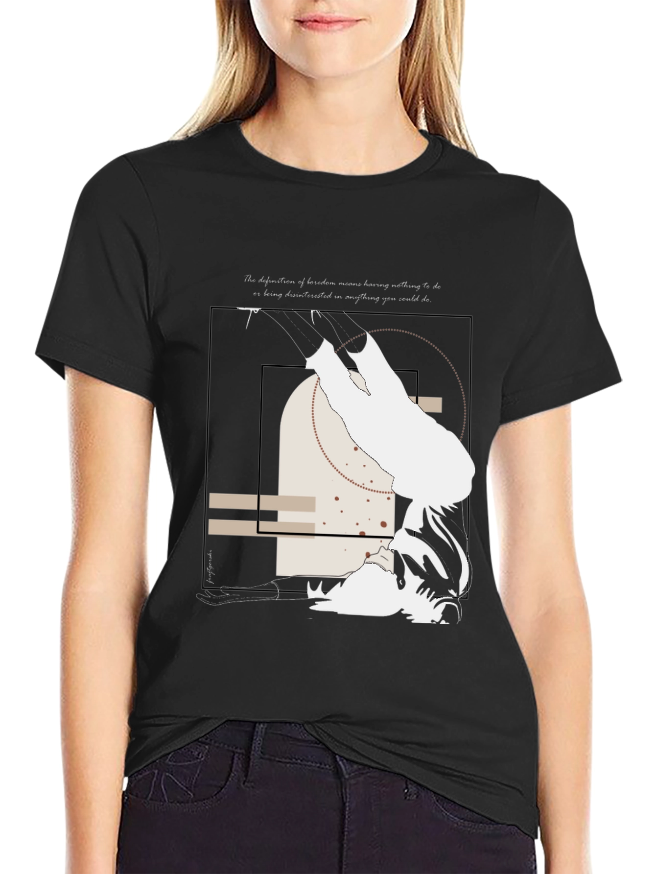 Abstract Graphic Print Crew Neck T-Shirt