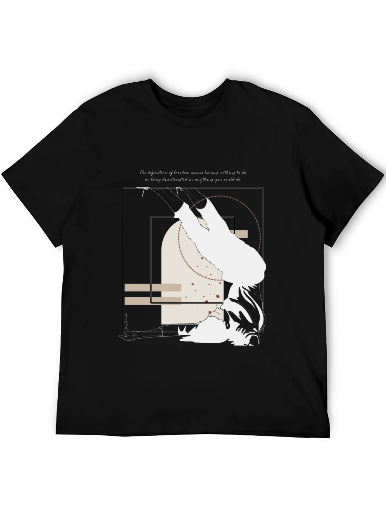 Abstract Graphic Print Crew Neck T-Shirt