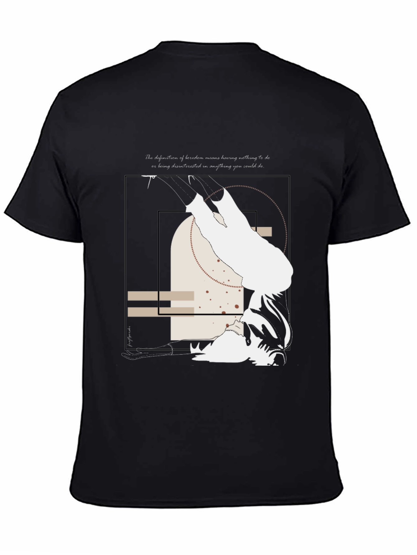 Abstract Graphic Print Crew Neck T-Shirt