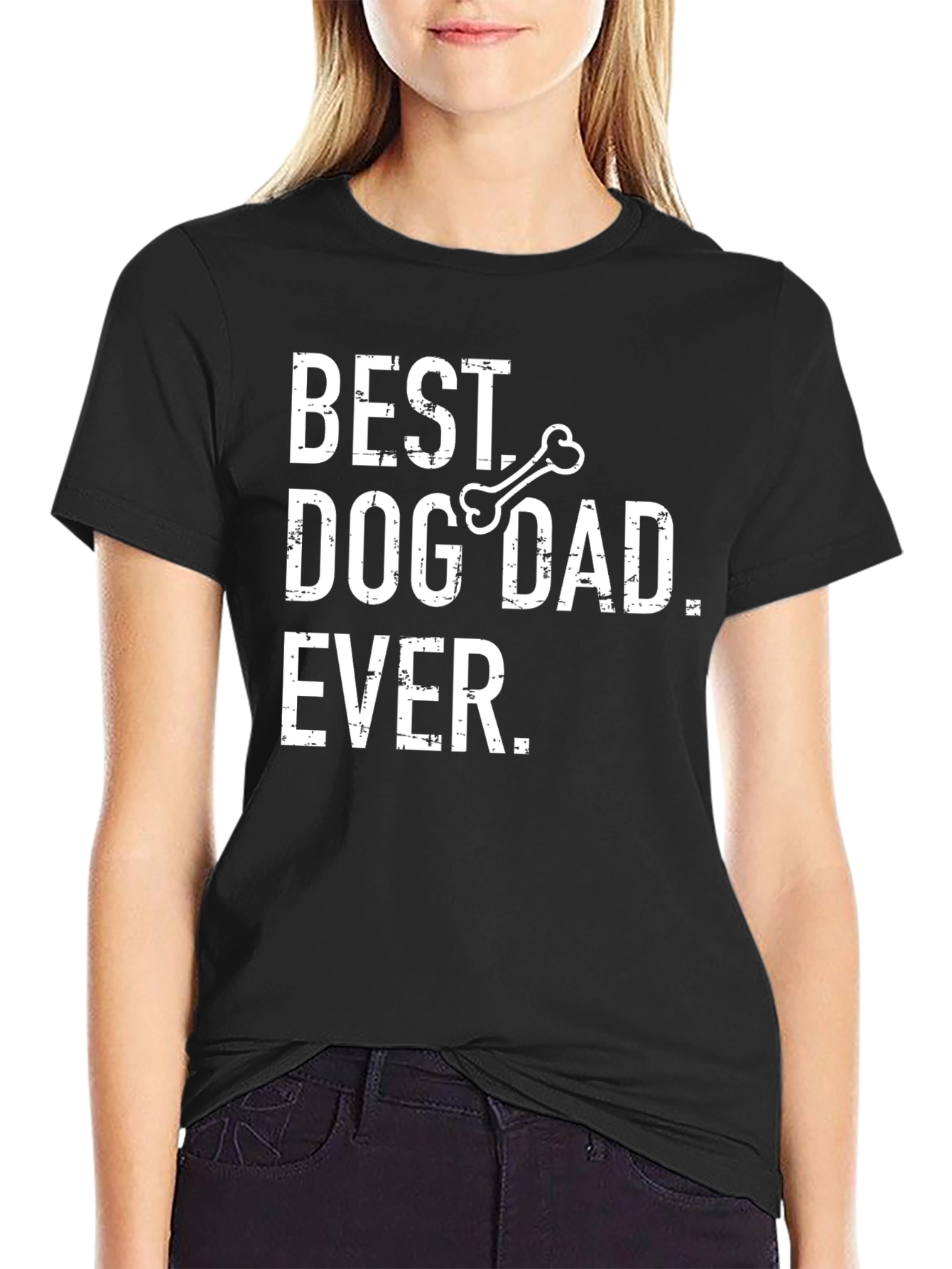 Best Dog Dad Ever T-Shirt Mens Black Tee