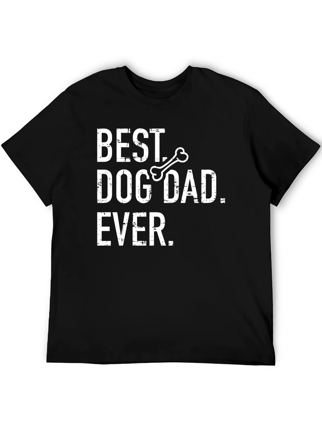 Best Dog Dad Ever T-Shirt Mens Black Tee