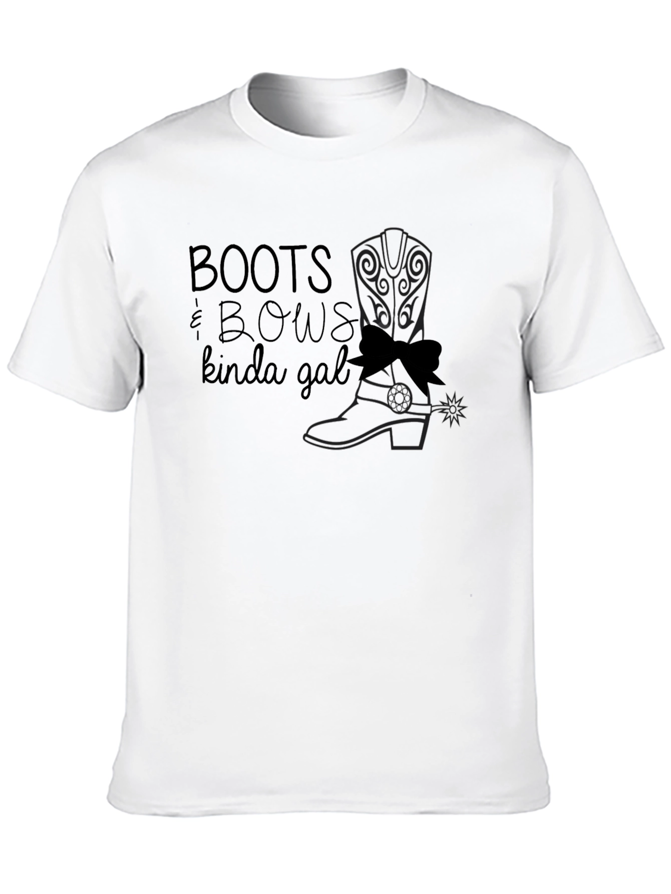 Boots & Bows Kinda Gal Black T-Shirt