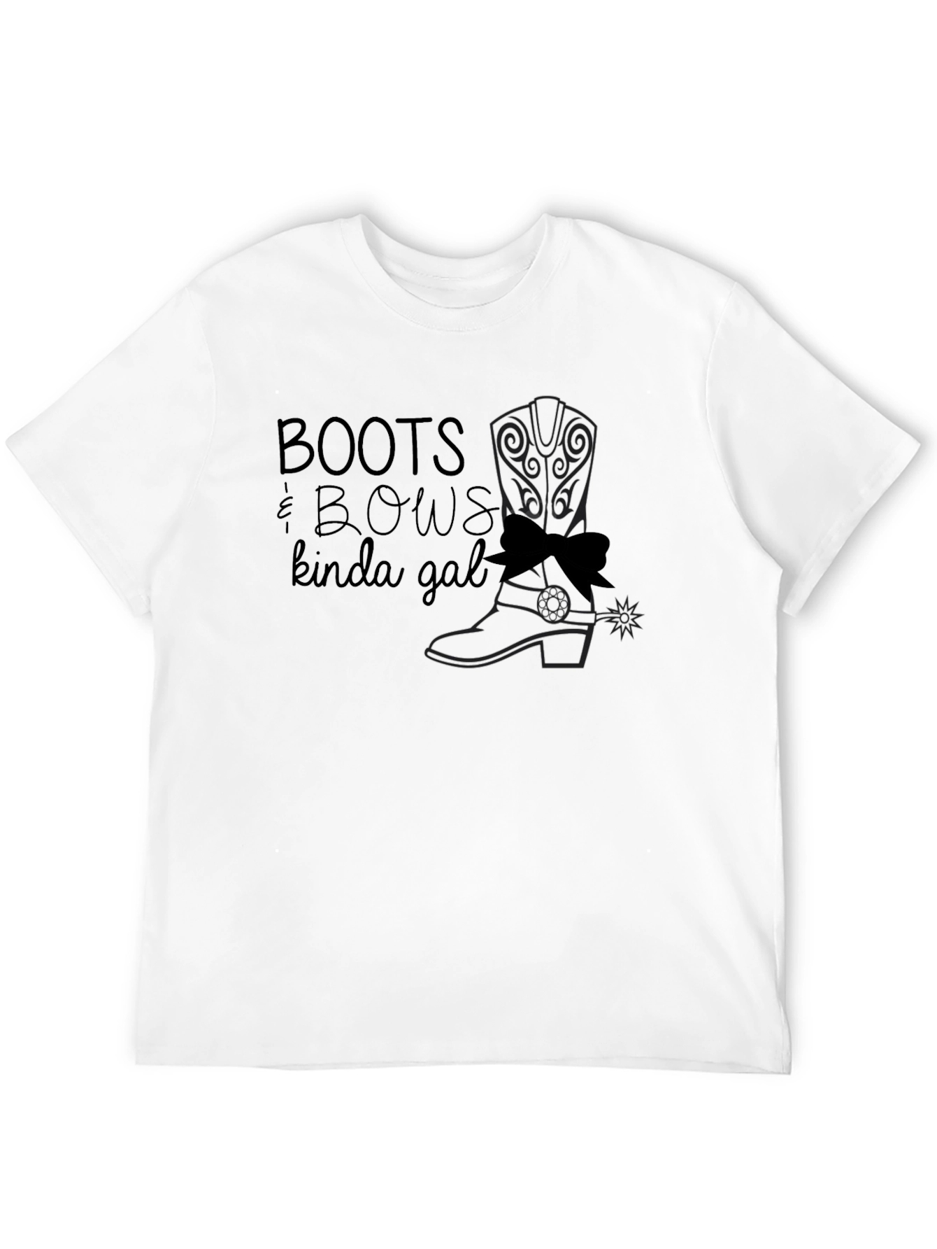 Boots & Bows Kinda Gal Black T-Shirt