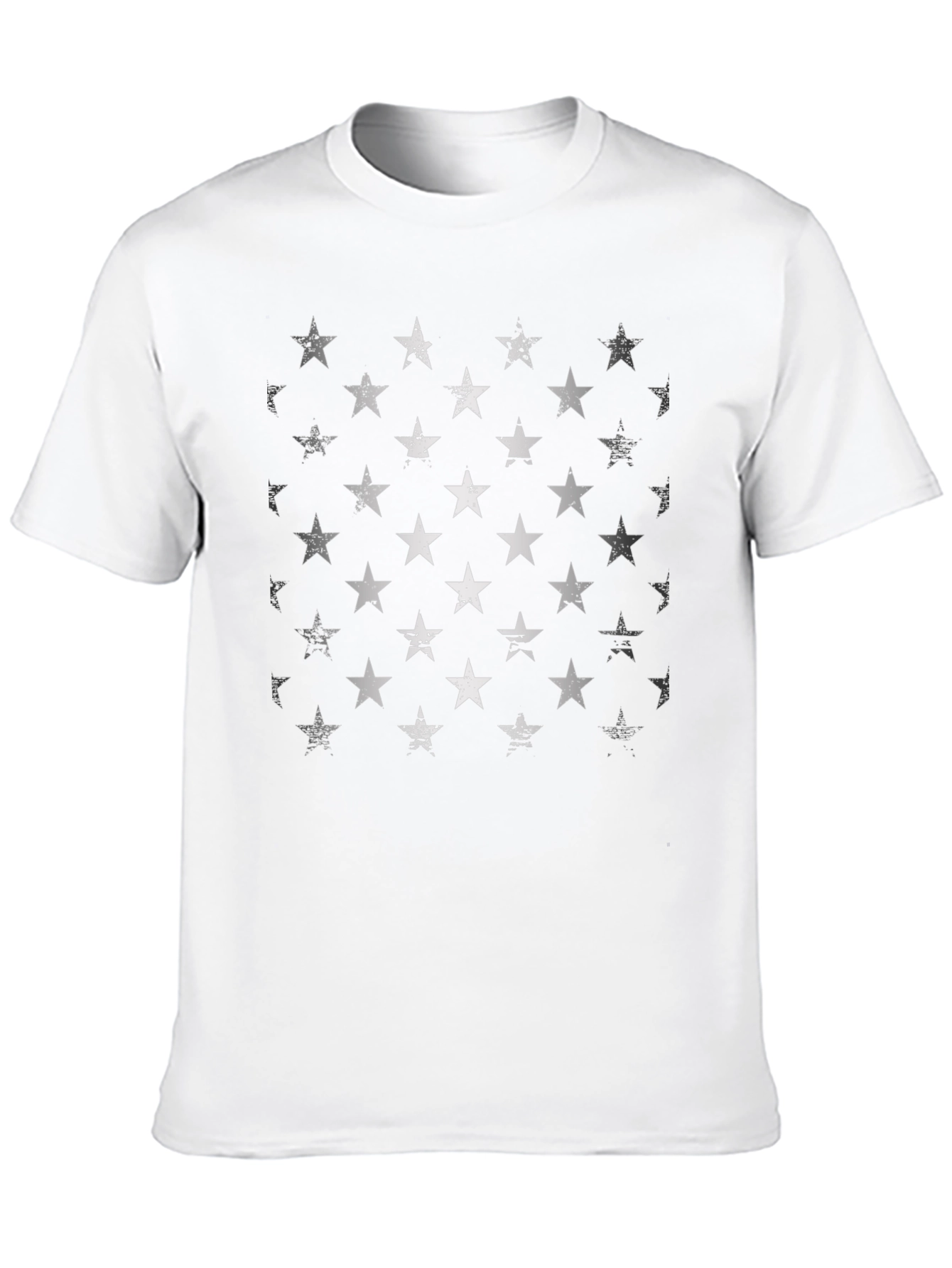 Distressed Star Graphic Black T-Shirt