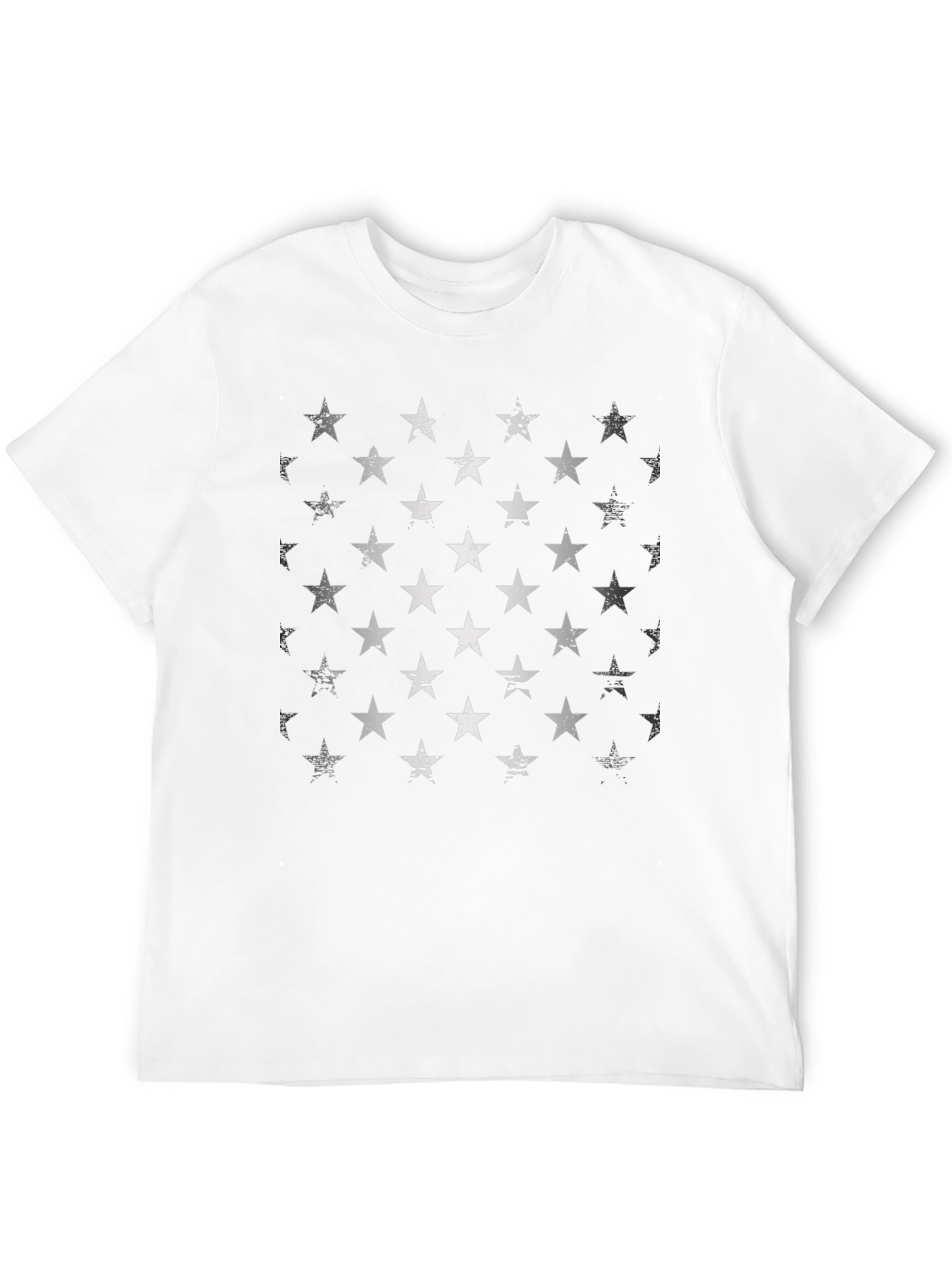 Distressed Star Graphic Black T-Shirt