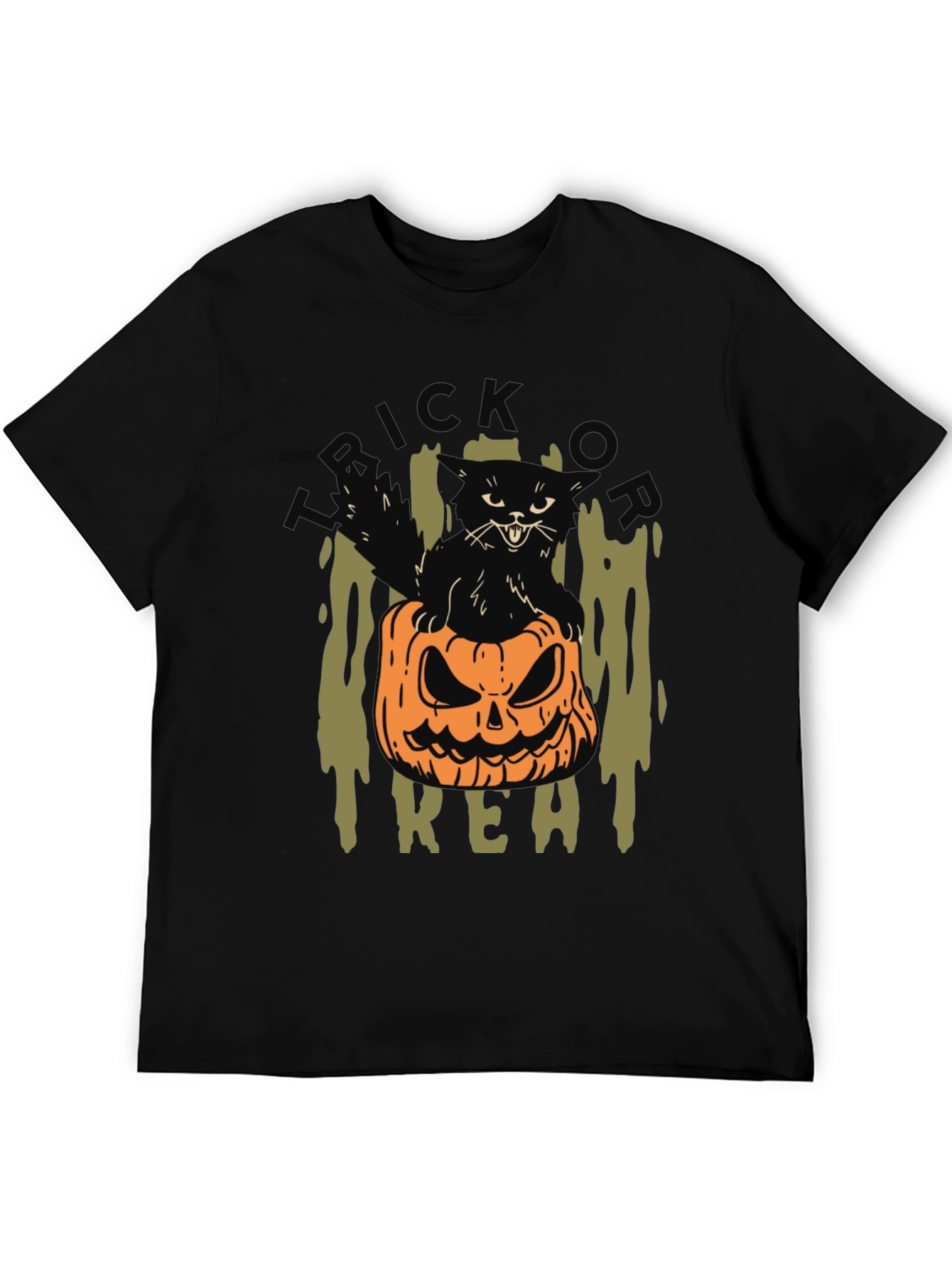 Halloween Cat Pumpkin T-Shirt