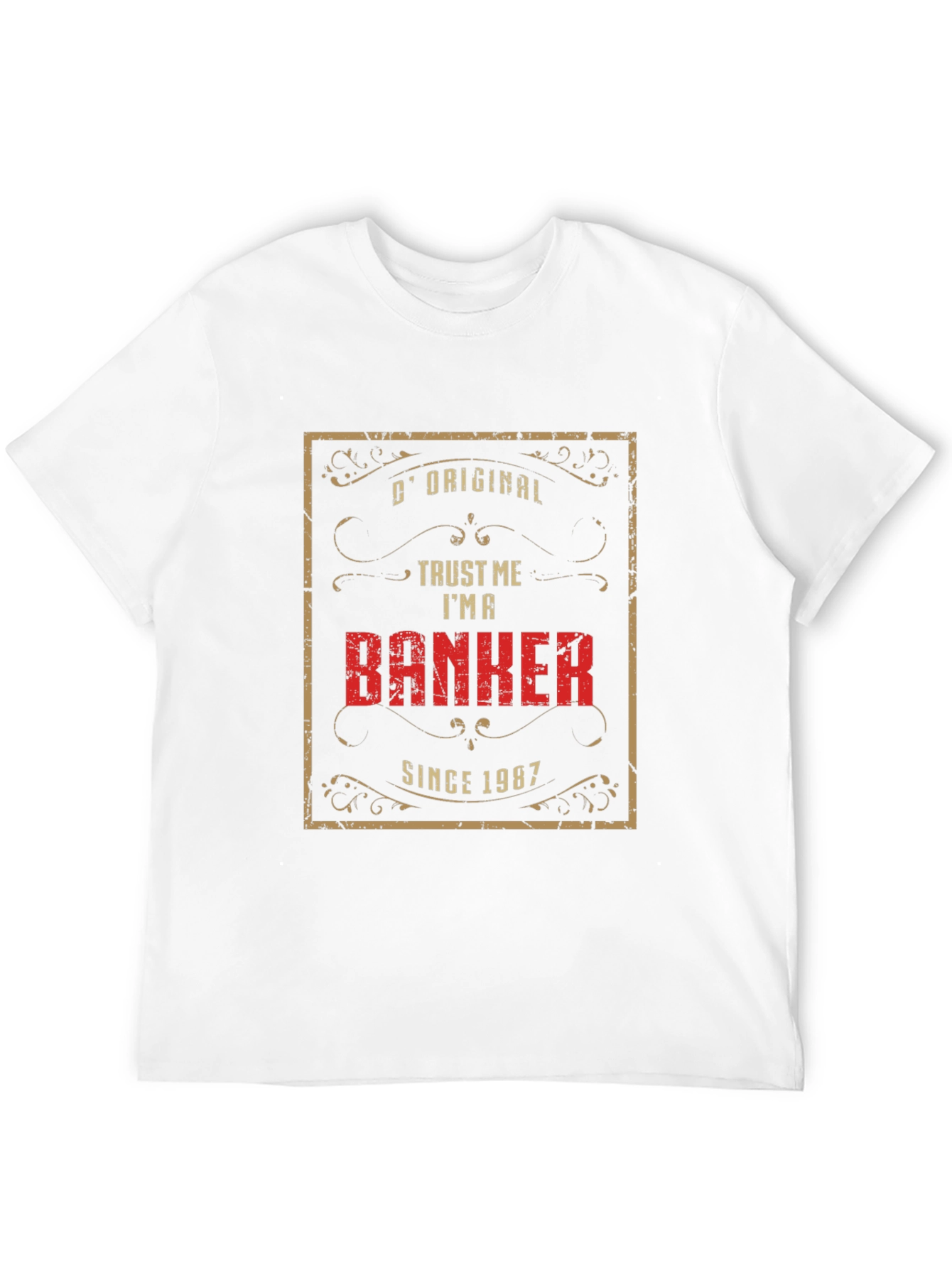 Original Banker Since 1987 Black T-Shirt