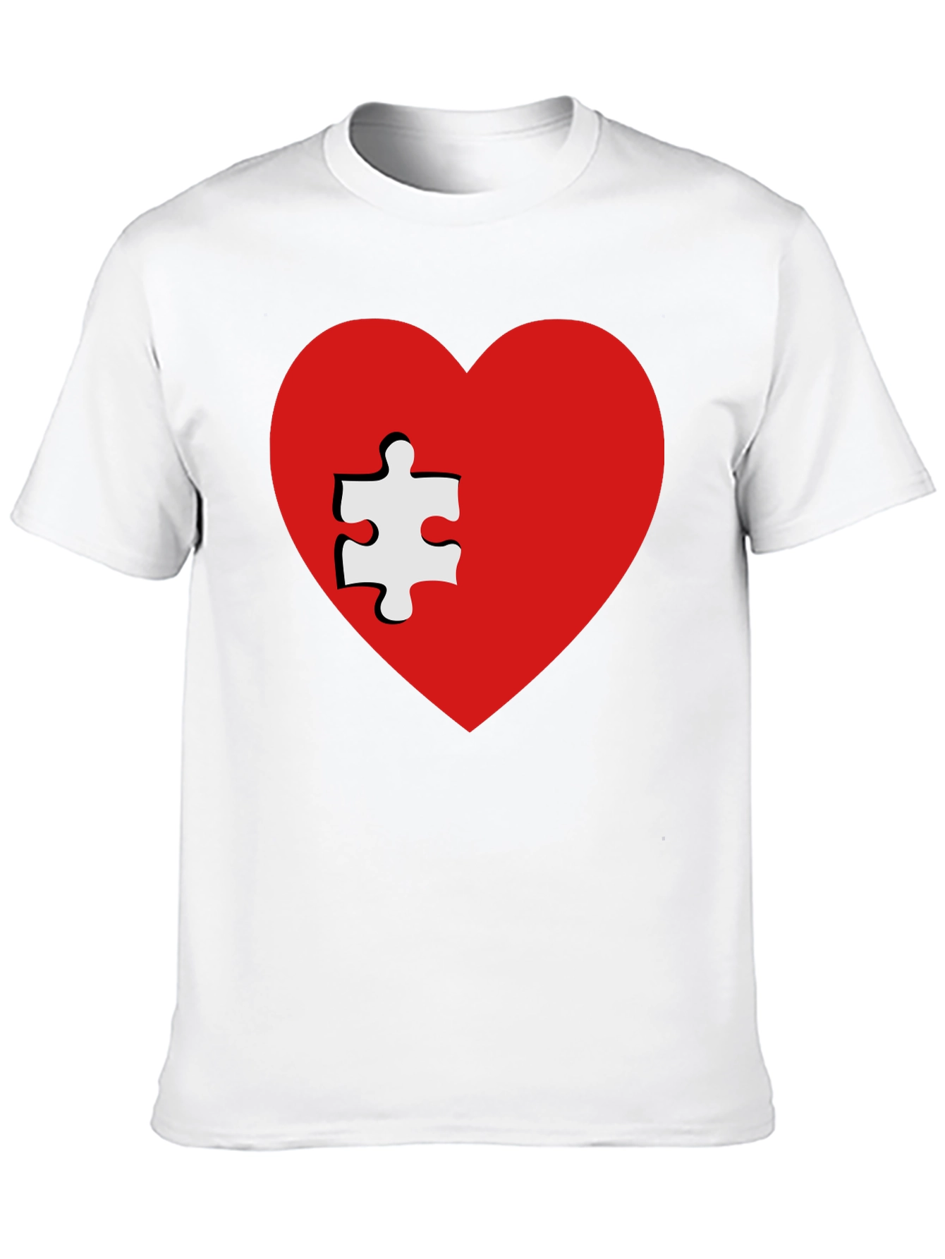 Autism Awareness Heart Puzzle Piece T-Shirt