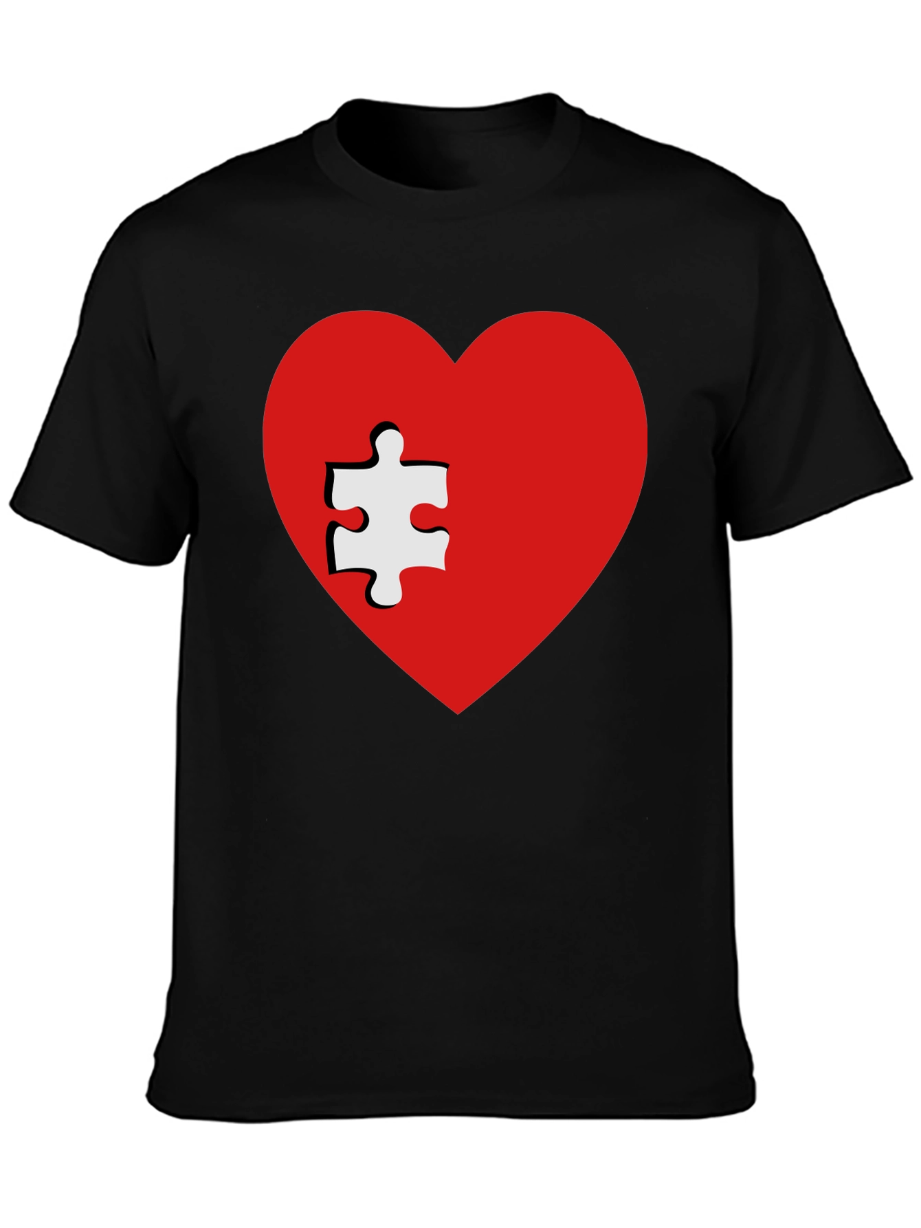 Autism Awareness Heart Puzzle Piece T-Shirt